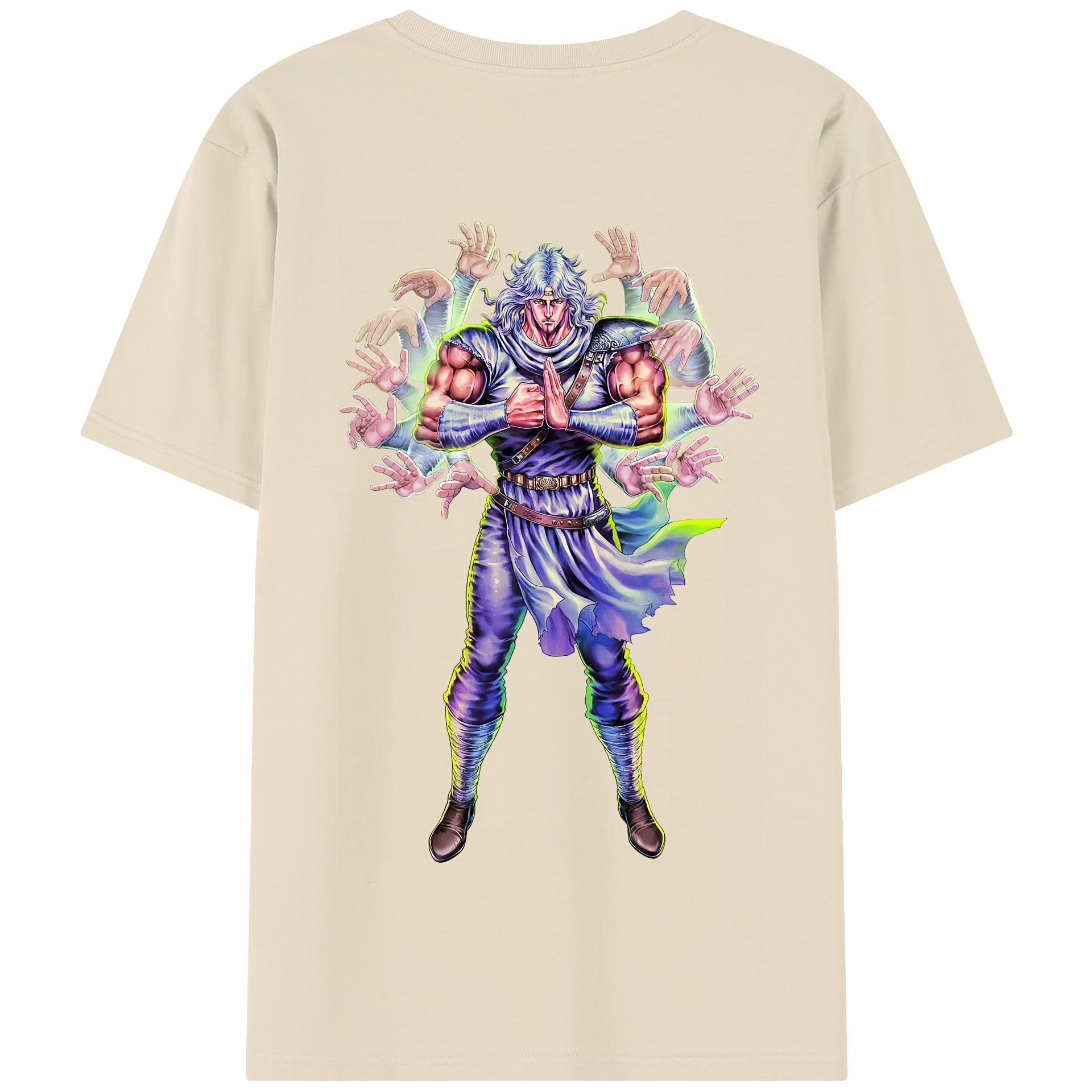 （画像用） 北斗の拳 Fist of the North Star 綿100％半袖Tシャツ（背面プリント）