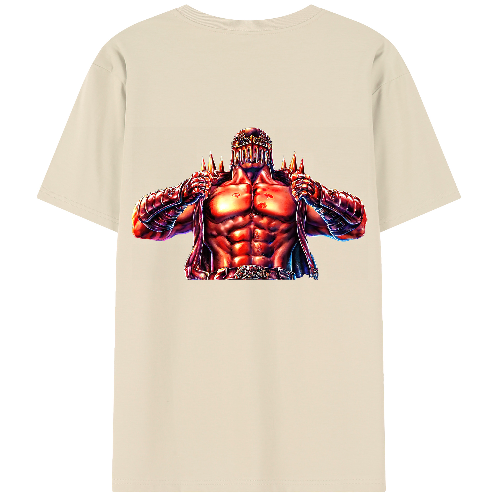 （画像用） 北斗の拳 Fist of the North Star 綿100％半袖Tシャツ（背面プリント）