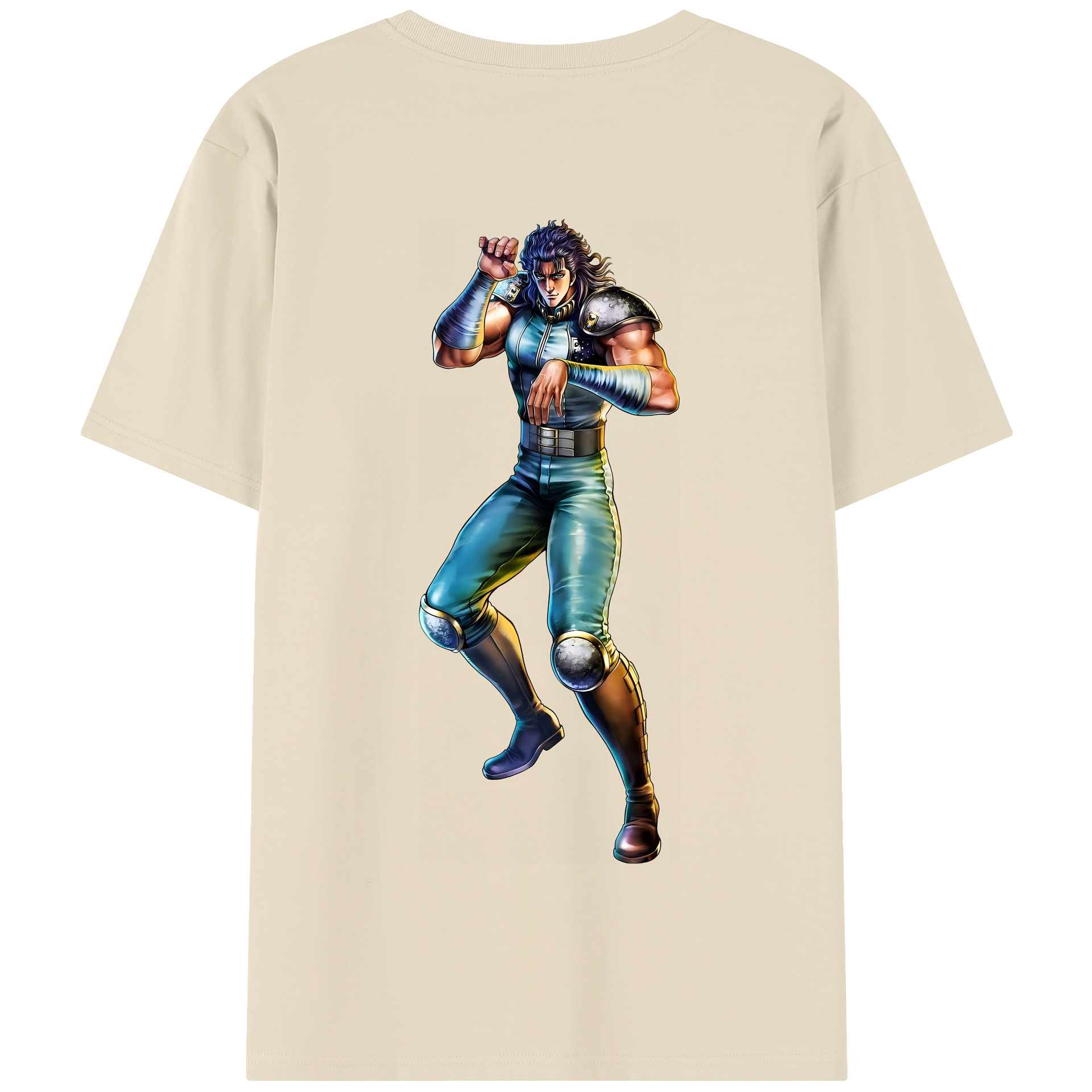 （画像用） 北斗の拳 Fist of the North Star 綿100％半袖Tシャツ（背面プリント）