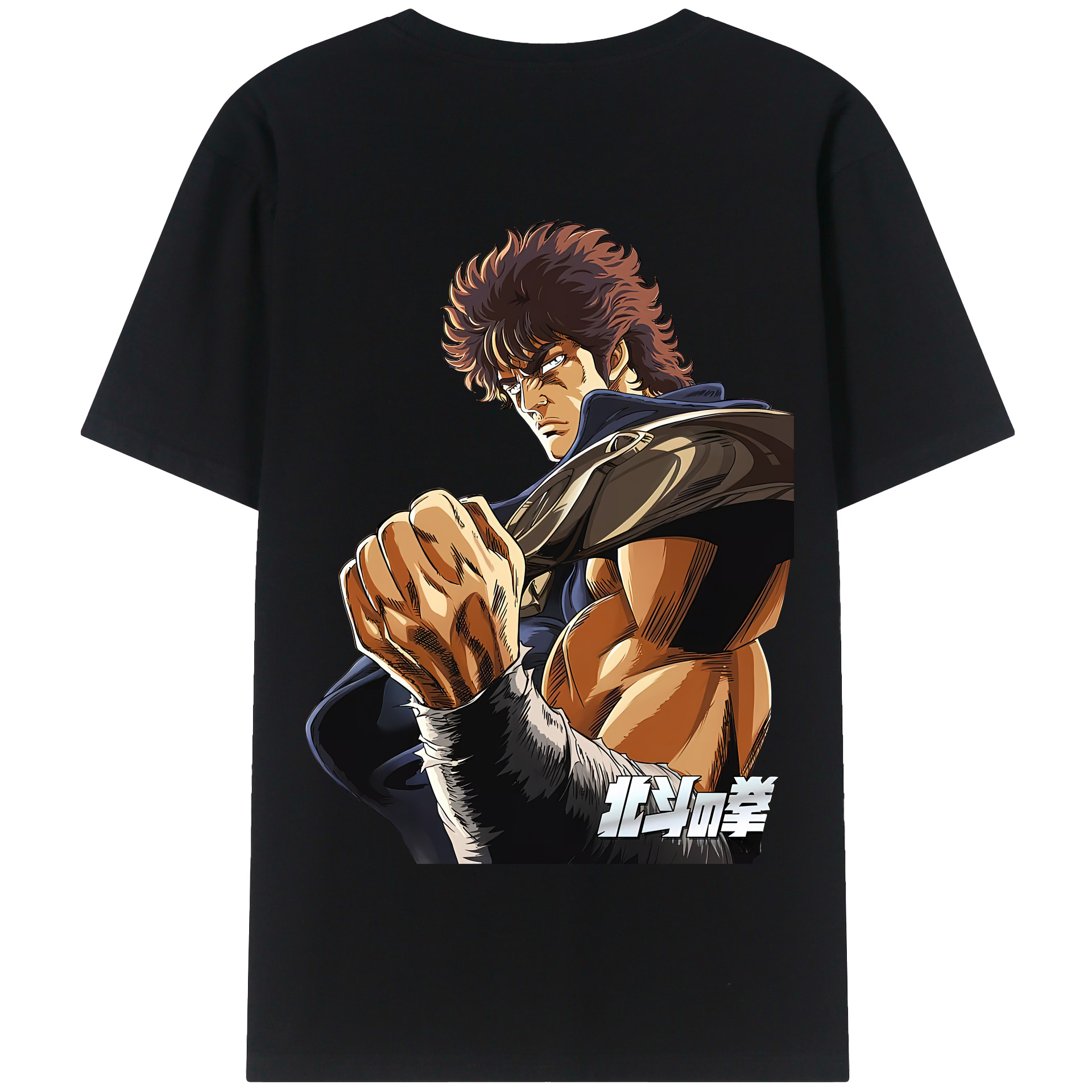 北斗の拳 Fist of the North Star 綿100％半袖Tシャツ（背面プリント）
