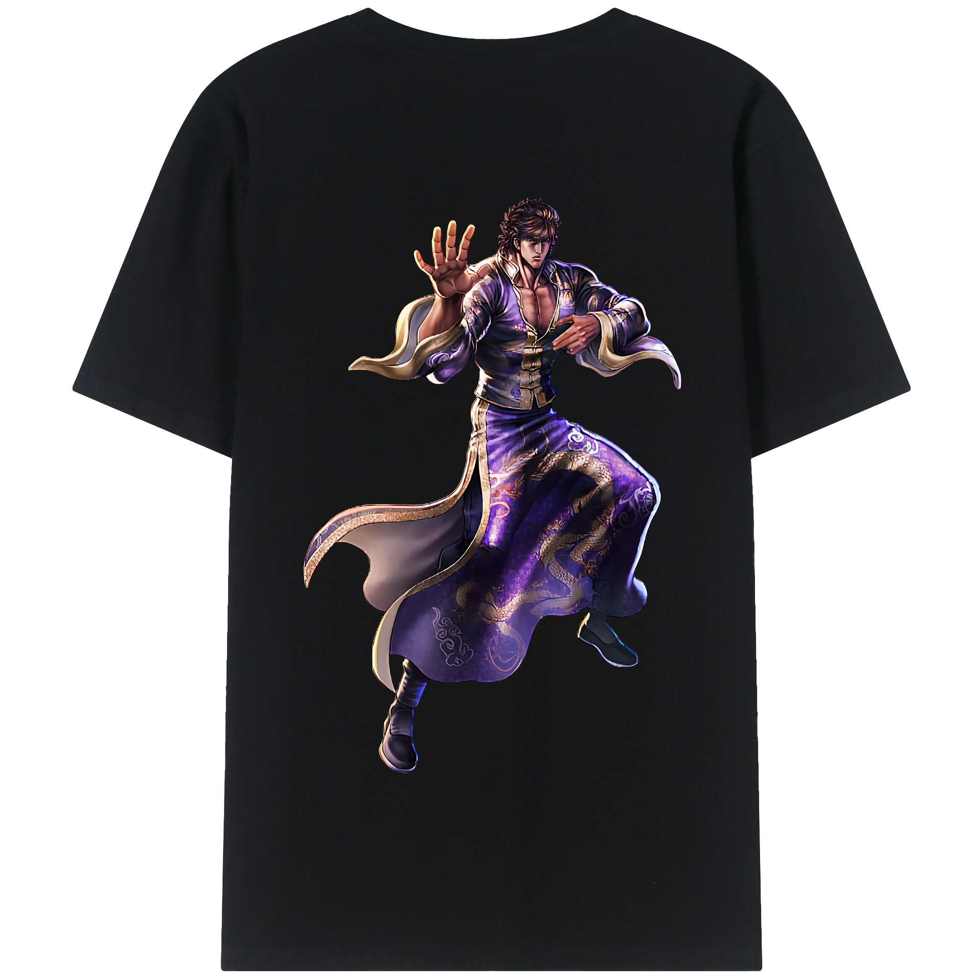 （画像用） 北斗の拳 Fist of the North Star 綿100％半袖Tシャツ（背面プリント）
