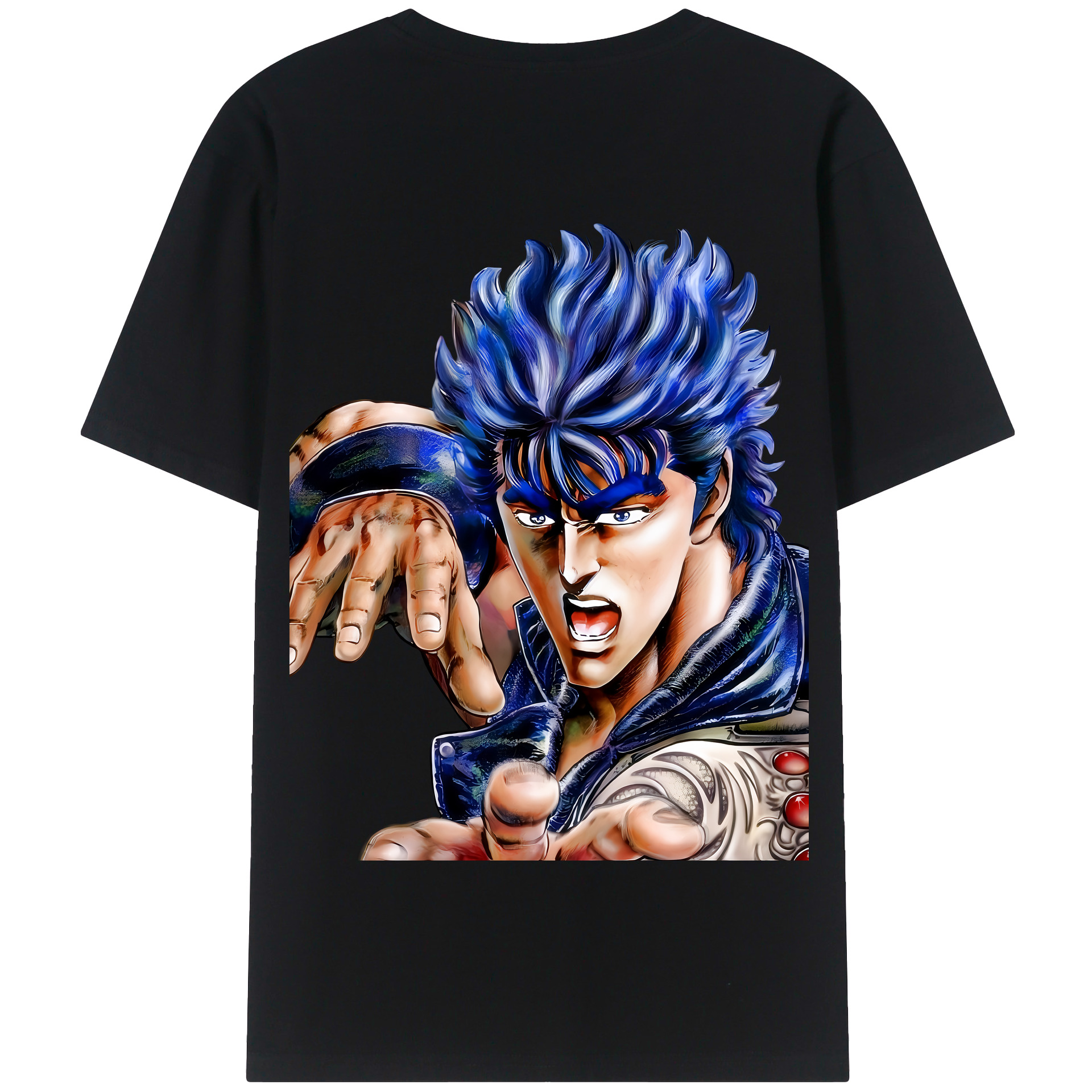 （画像用） 北斗の拳 Fist of the North Star 綿100％半袖Tシャツ（背面プリント）