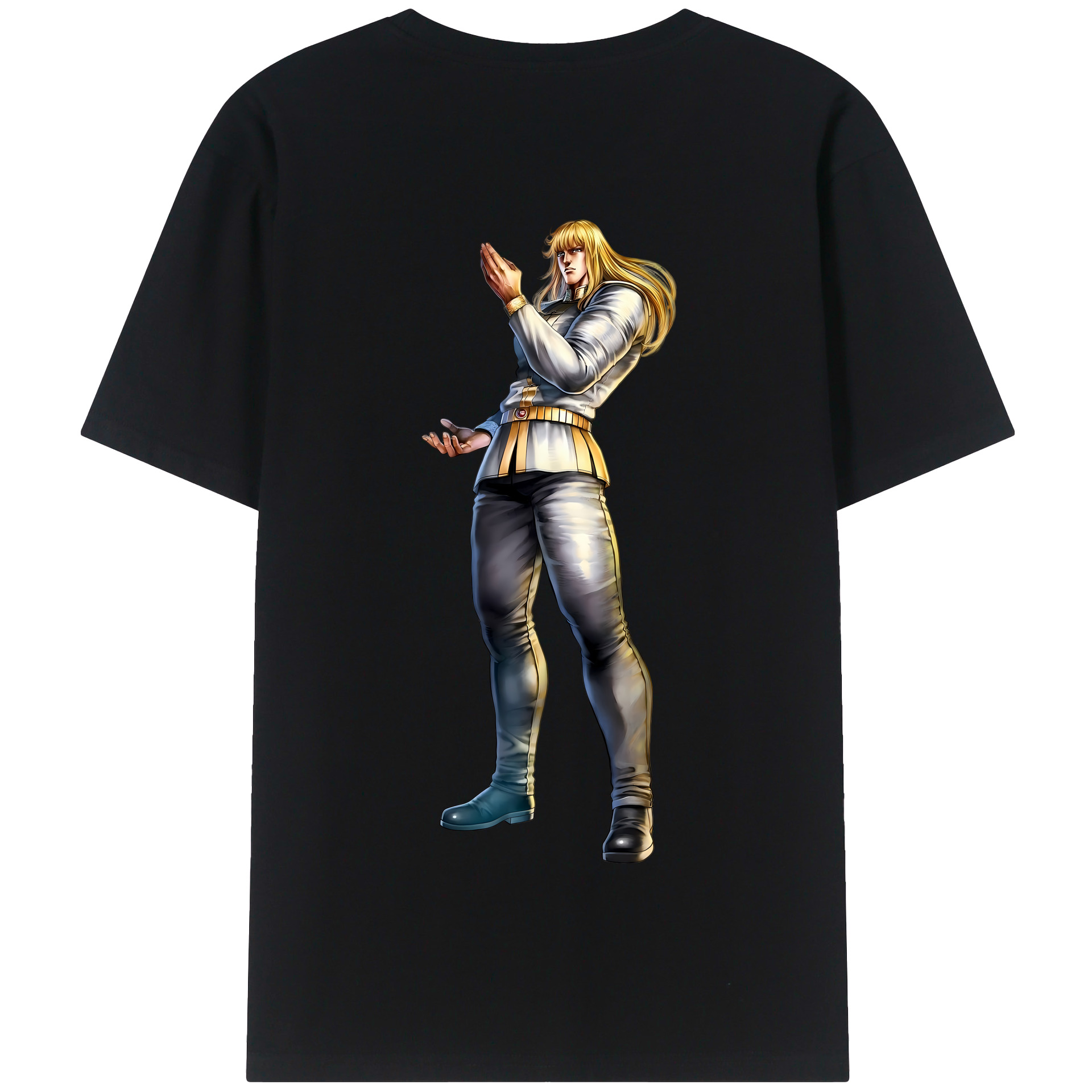 （画像用） 北斗の拳 Fist of the North Star 綿100％半袖Tシャツ（背面プリント）