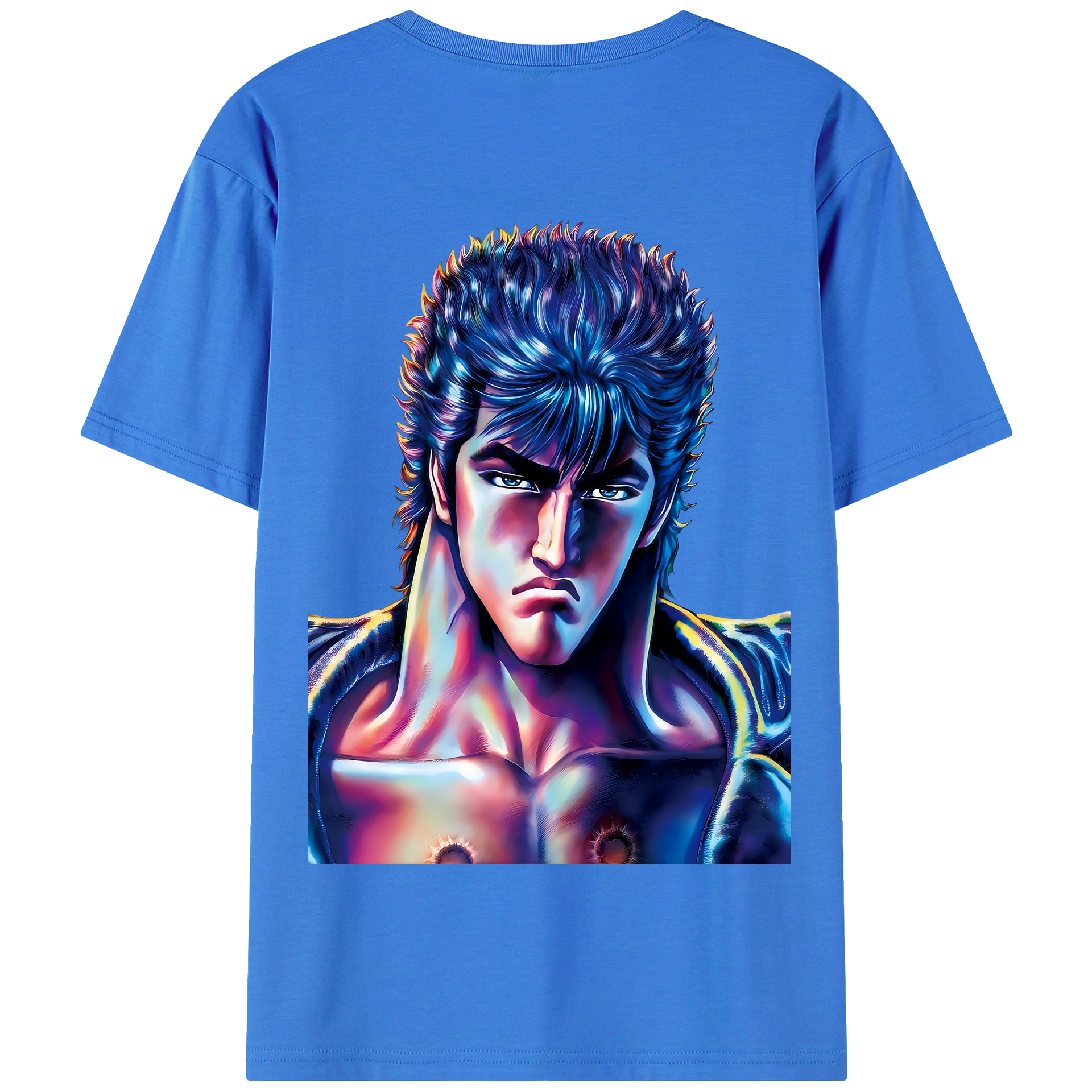 北斗の拳 Fist of the North Star 綿100％半袖Tシャツ（背面プリント）