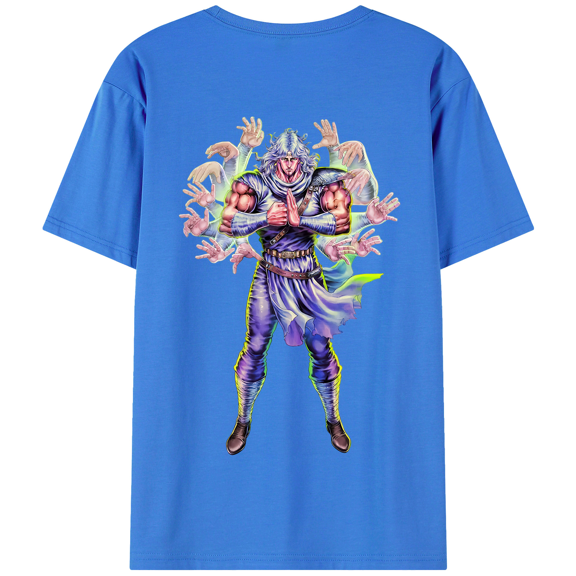 （画像用） 北斗の拳 Fist of the North Star 綿100％半袖Tシャツ（背面プリント）