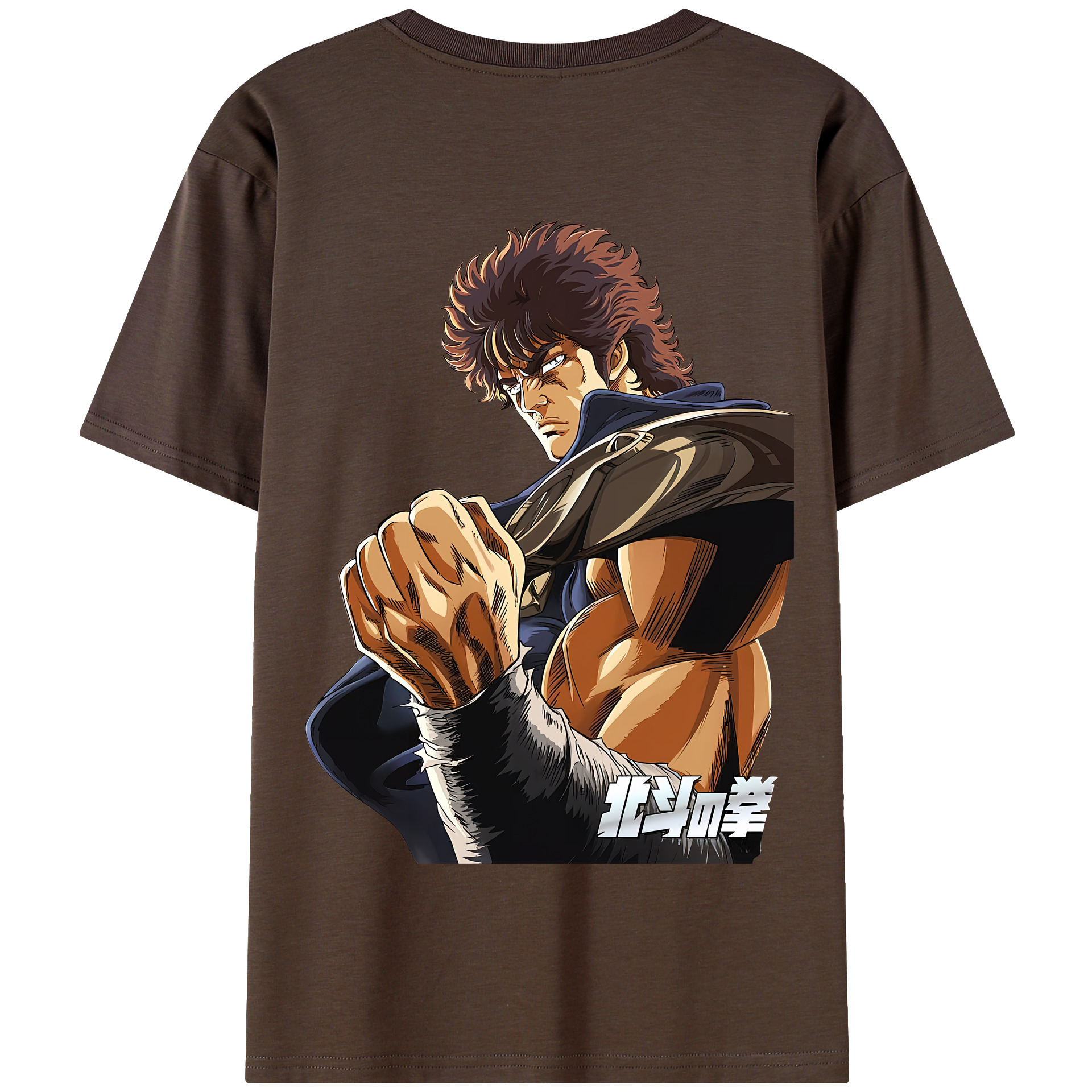 北斗の拳 Fist of the North Star 綿100％半袖Tシャツ（背面プリント）