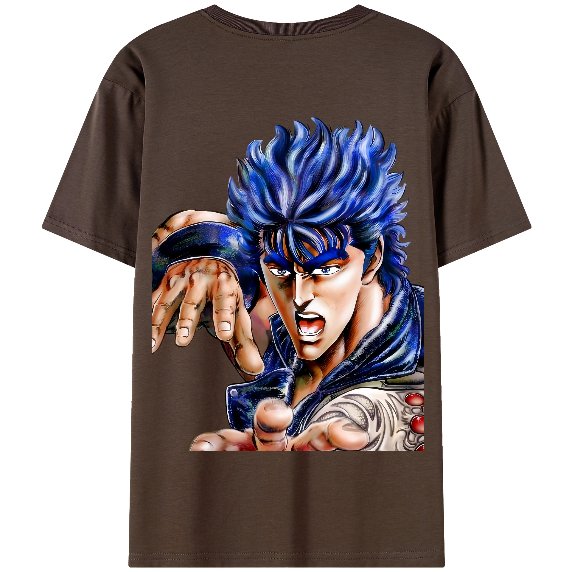 （画像用） 北斗の拳 Fist of the North Star 綿100％半袖Tシャツ（背面プリント）