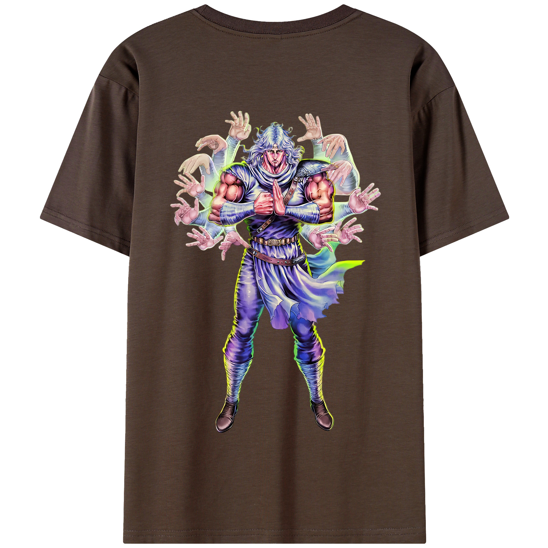 （画像用） 北斗の拳 Fist of the North Star 綿100％半袖Tシャツ（背面プリント）