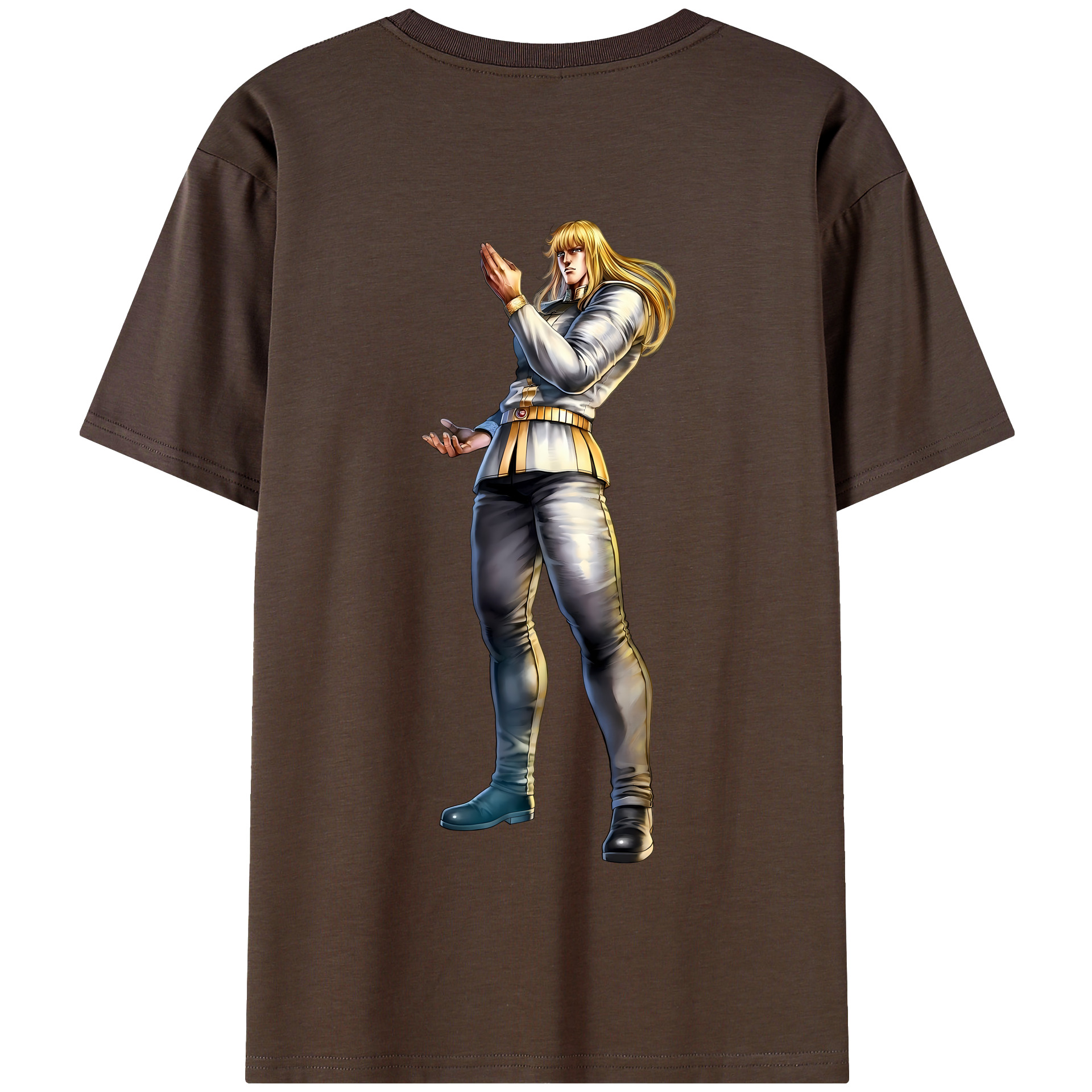 （画像用） 北斗の拳 Fist of the North Star 綿100％半袖Tシャツ（背面プリント）
