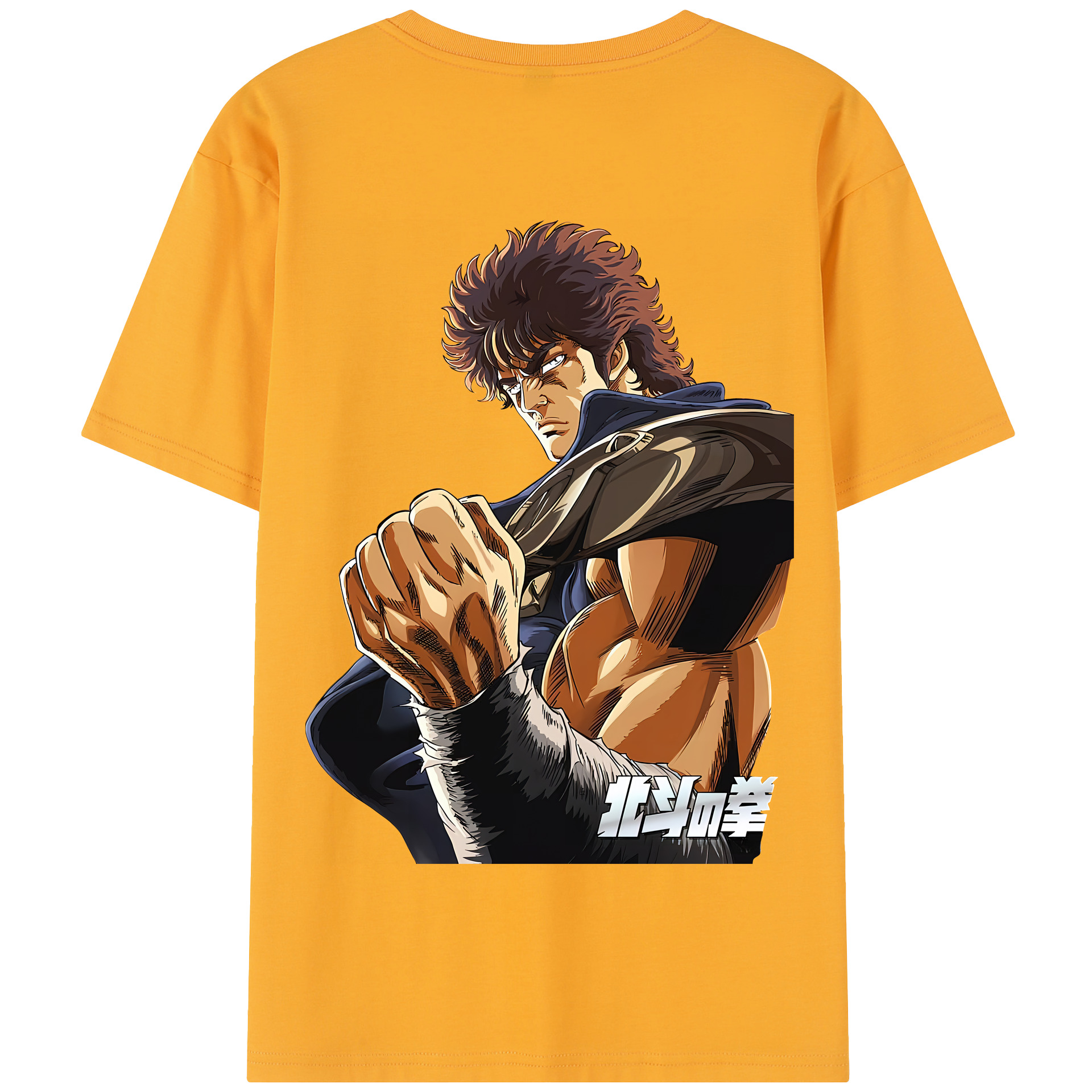 北斗の拳 Fist of the North Star 綿100％半袖Tシャツ（背面プリント）