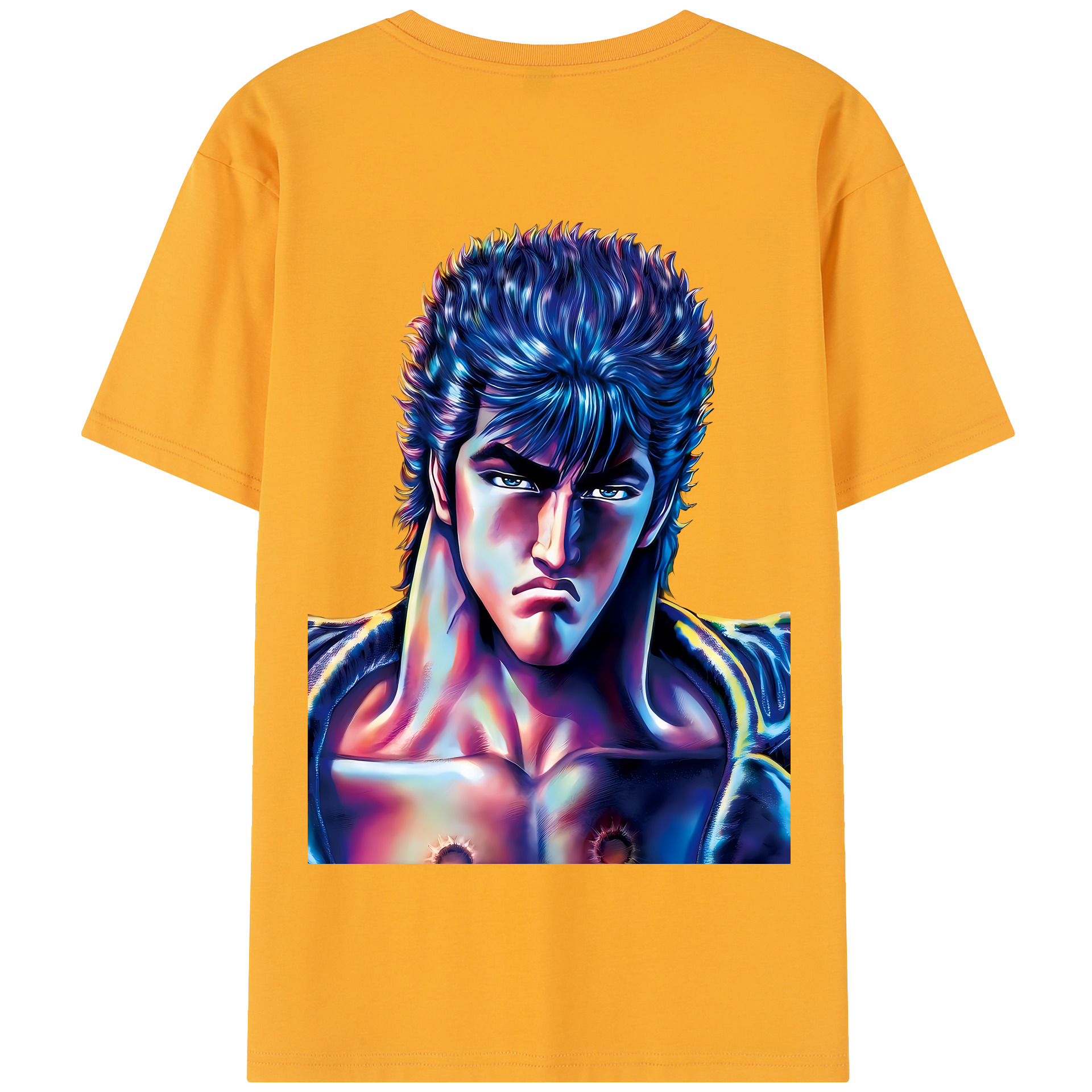 北斗の拳 Fist of the North Star 綿100％半袖Tシャツ（背面プリント）