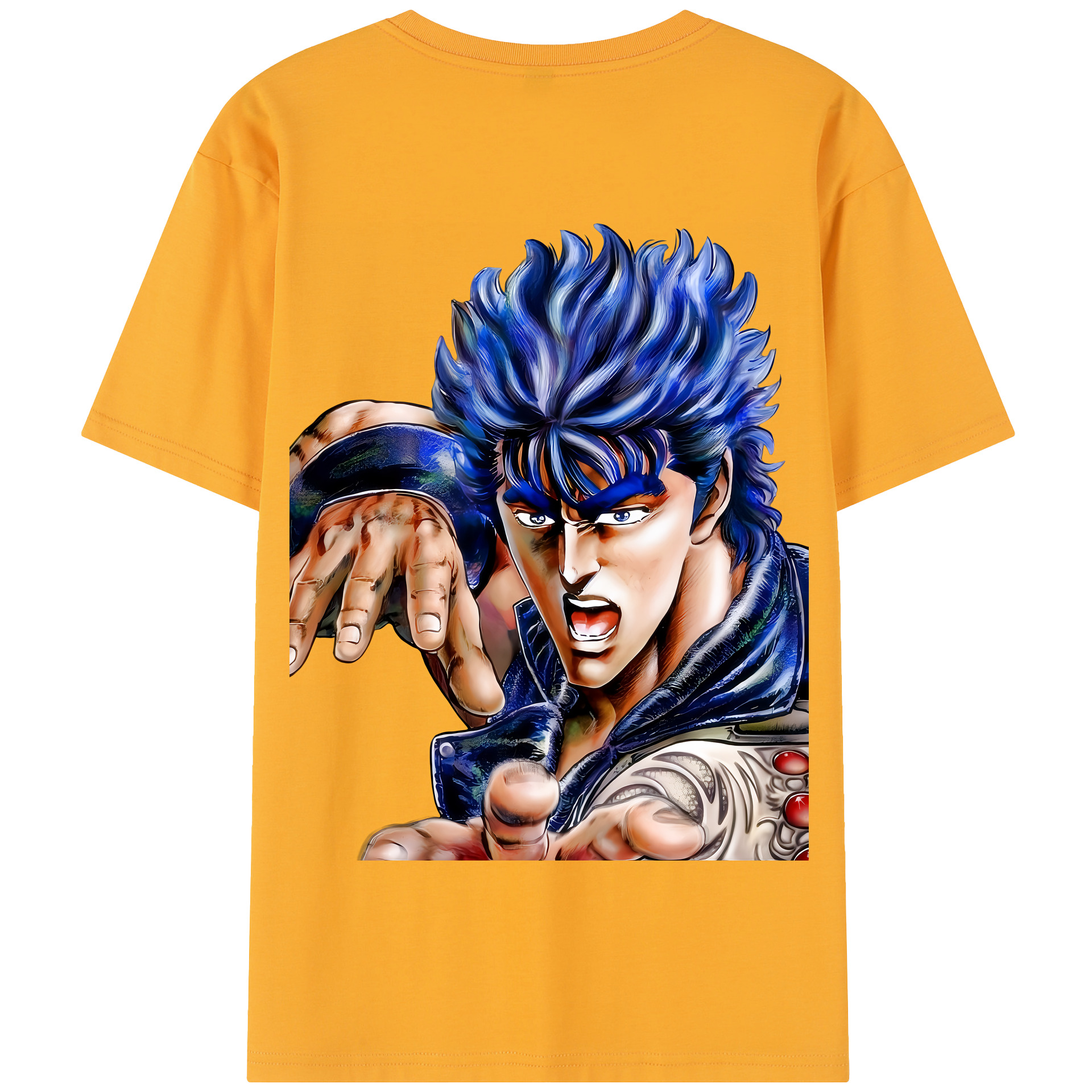（画像用） 北斗の拳 Fist of the North Star 綿100％半袖Tシャツ（背面プリント）