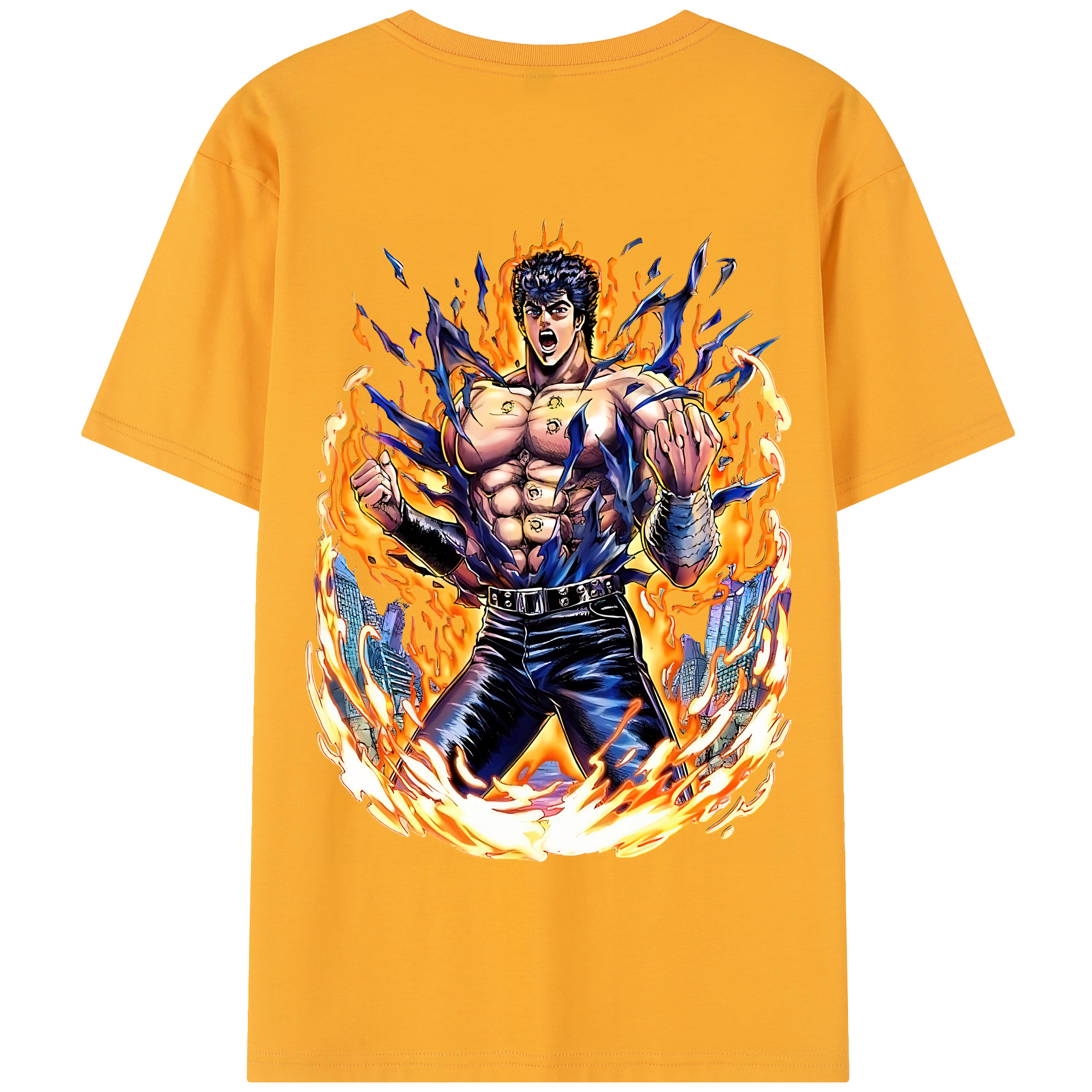 （画像用） 北斗の拳 Fist of the North Star 綿100％半袖Tシャツ（背面プリント）