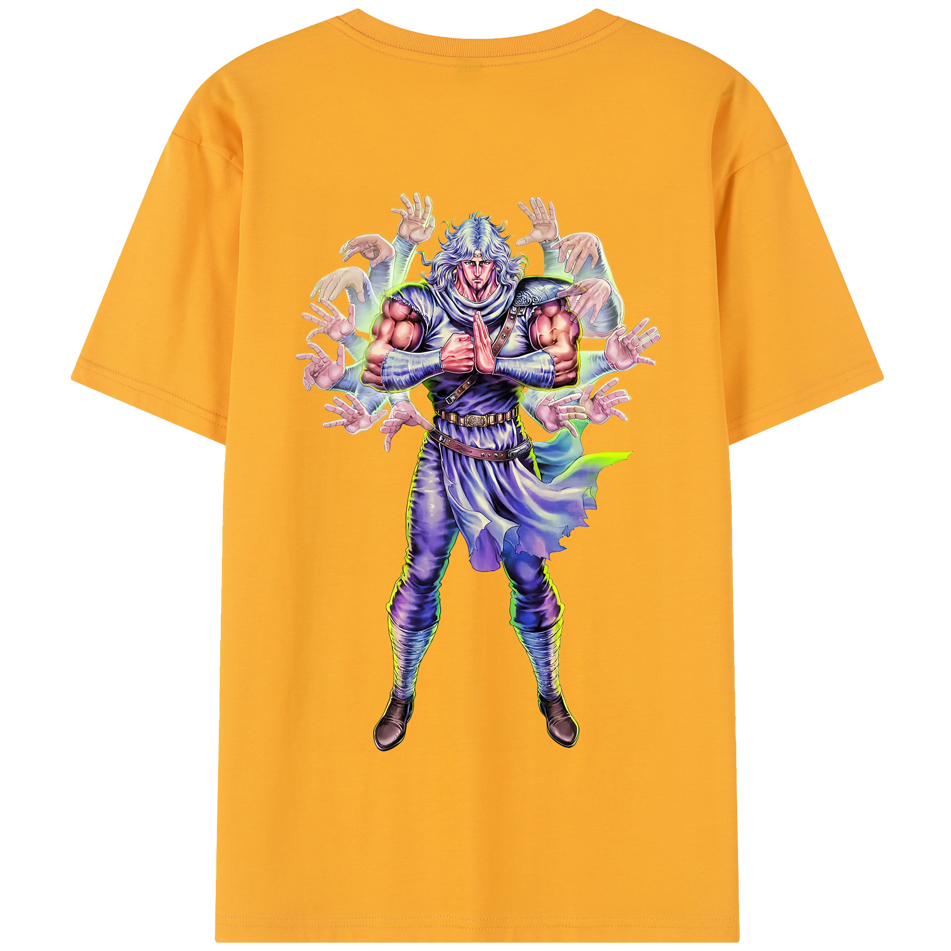 （画像用） 北斗の拳 Fist of the North Star 綿100％半袖Tシャツ（背面プリント）