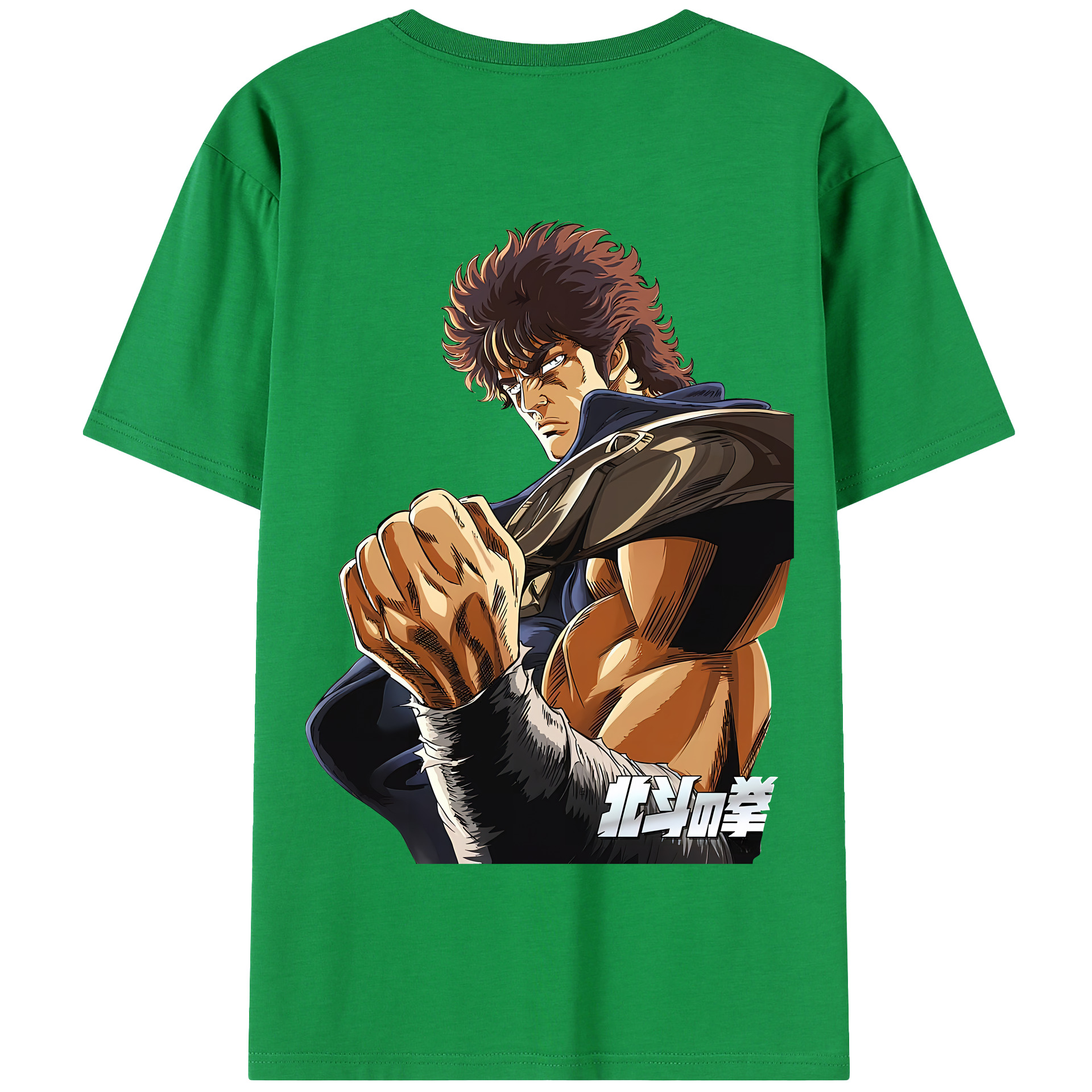 北斗の拳 Fist of the North Star 綿100％半袖Tシャツ（背面プリント）