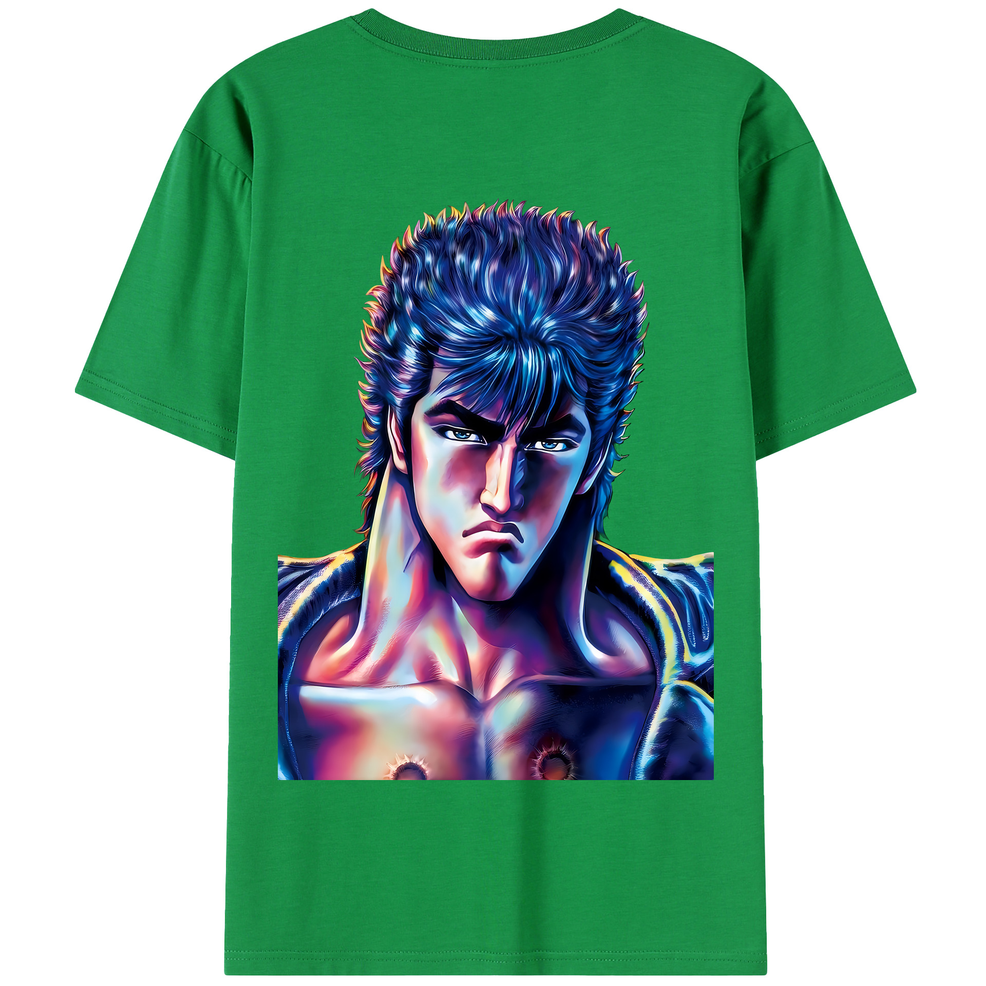 北斗の拳 Fist of the North Star 綿100％半袖Tシャツ（背面プリント）