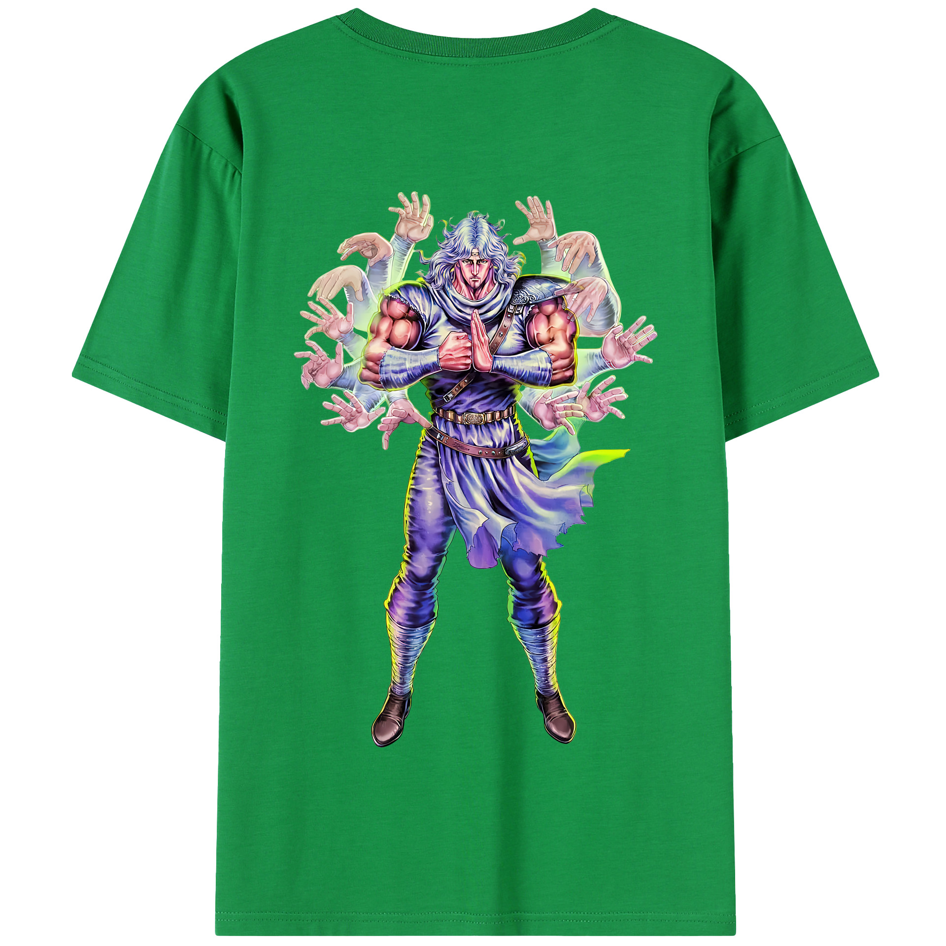 （画像用） 北斗の拳 Fist of the North Star 綿100％半袖Tシャツ（背面プリント）