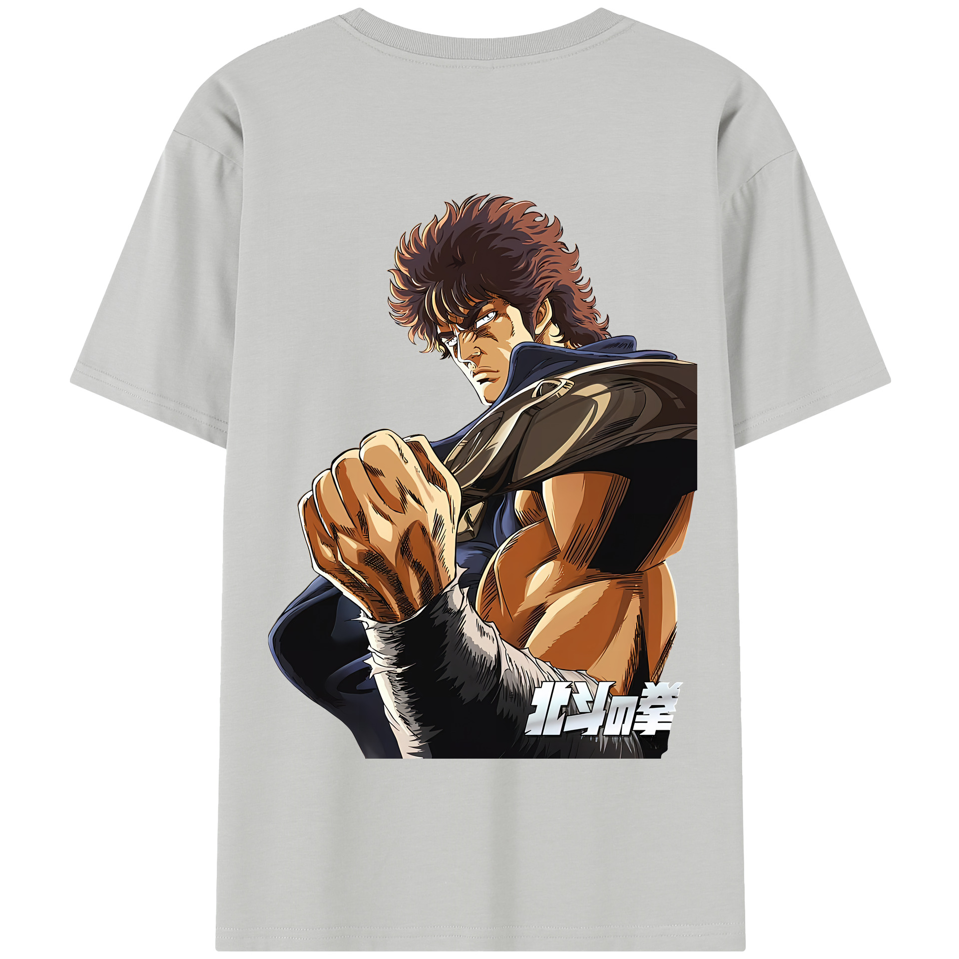 北斗の拳 Fist of the North Star 綿100％半袖Tシャツ（背面プリント）