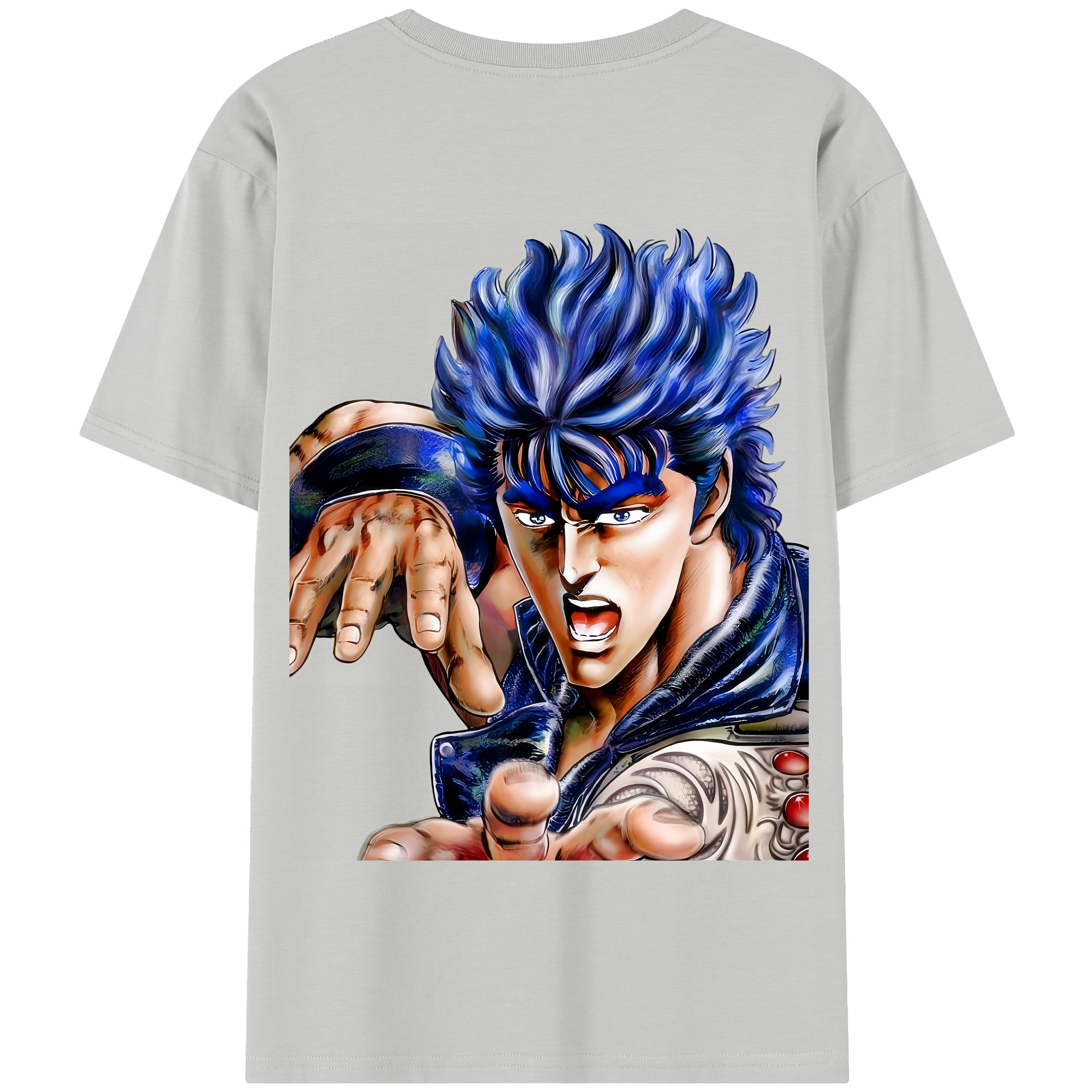 （画像用） 北斗の拳 Fist of the North Star 綿100％半袖Tシャツ（背面プリント）