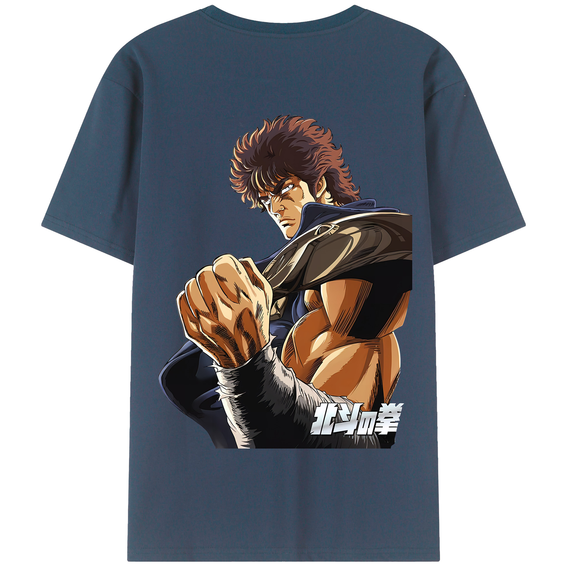 北斗の拳 Fist of the North Star 綿100％半袖Tシャツ（背面プリント）
