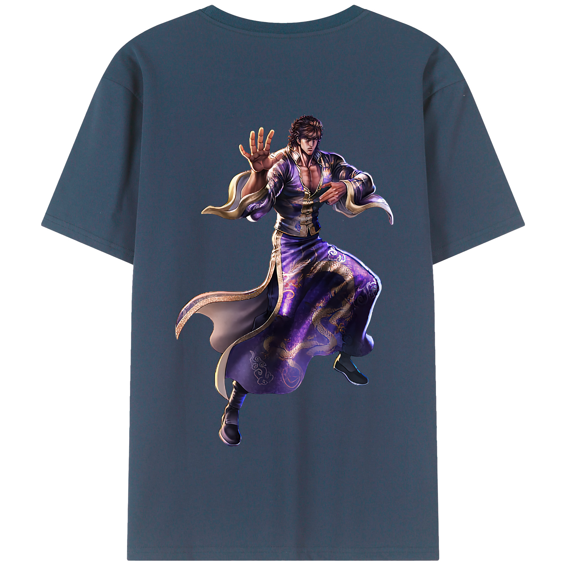 （画像用） 北斗の拳 Fist of the North Star 綿100％半袖Tシャツ（背面プリント）