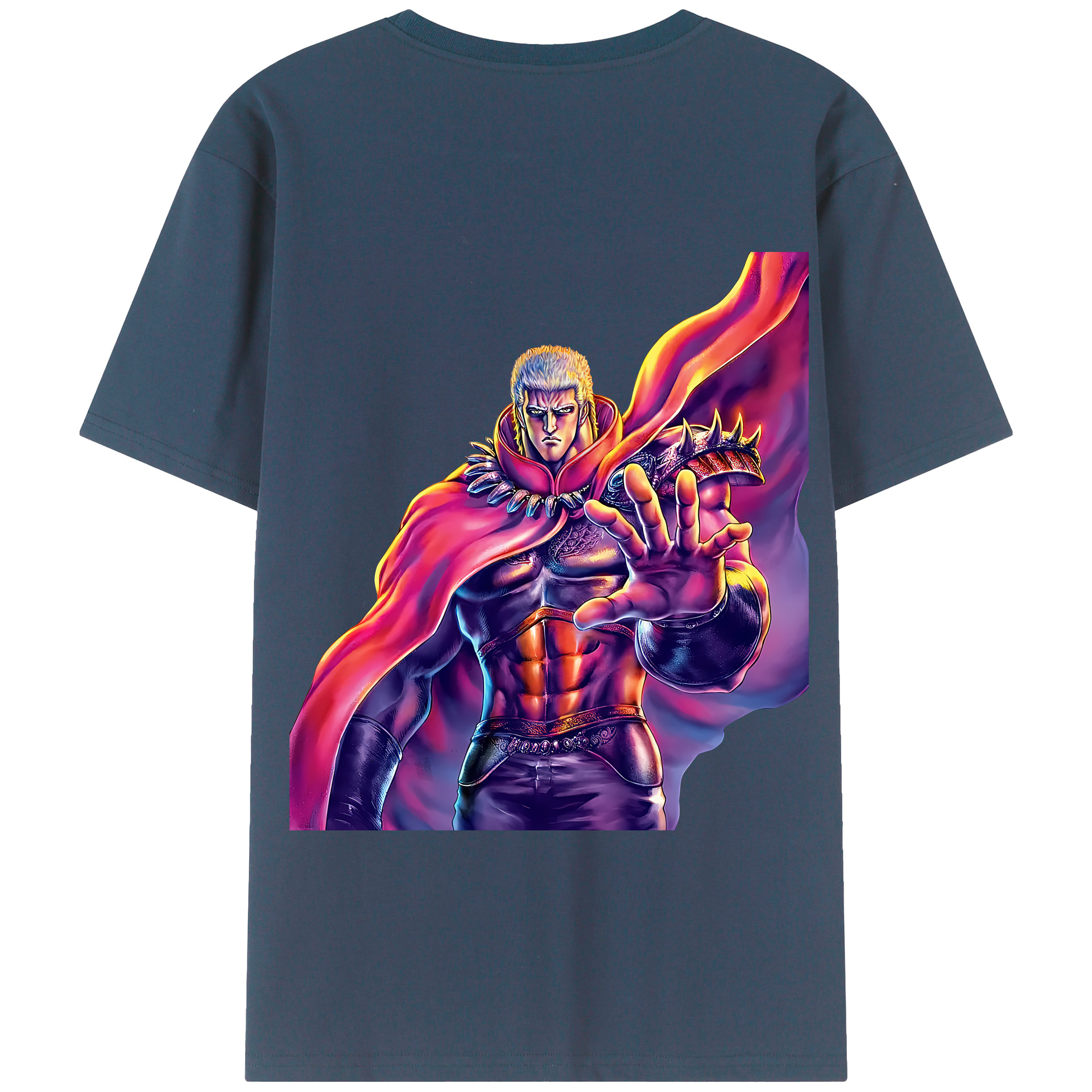 （画像用） 北斗の拳 Fist of the North Star 綿100％半袖Tシャツ（背面プリント）
