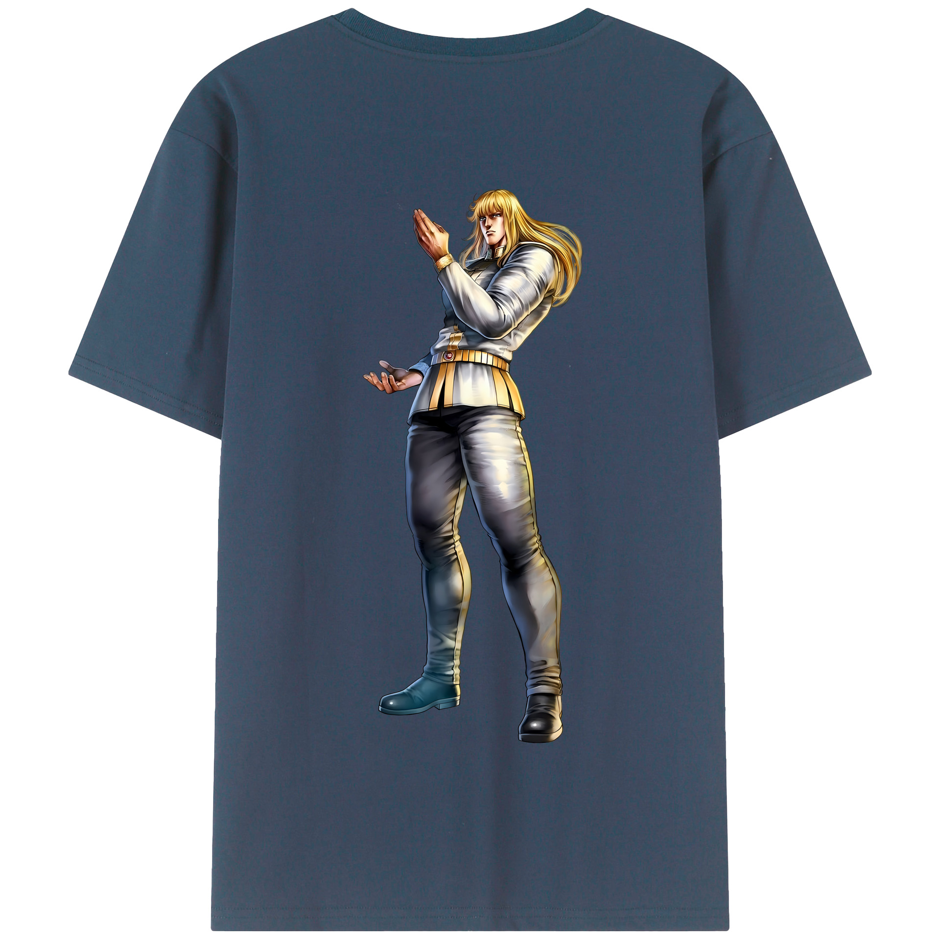 （画像用） 北斗の拳 Fist of the North Star 綿100％半袖Tシャツ（背面プリント）