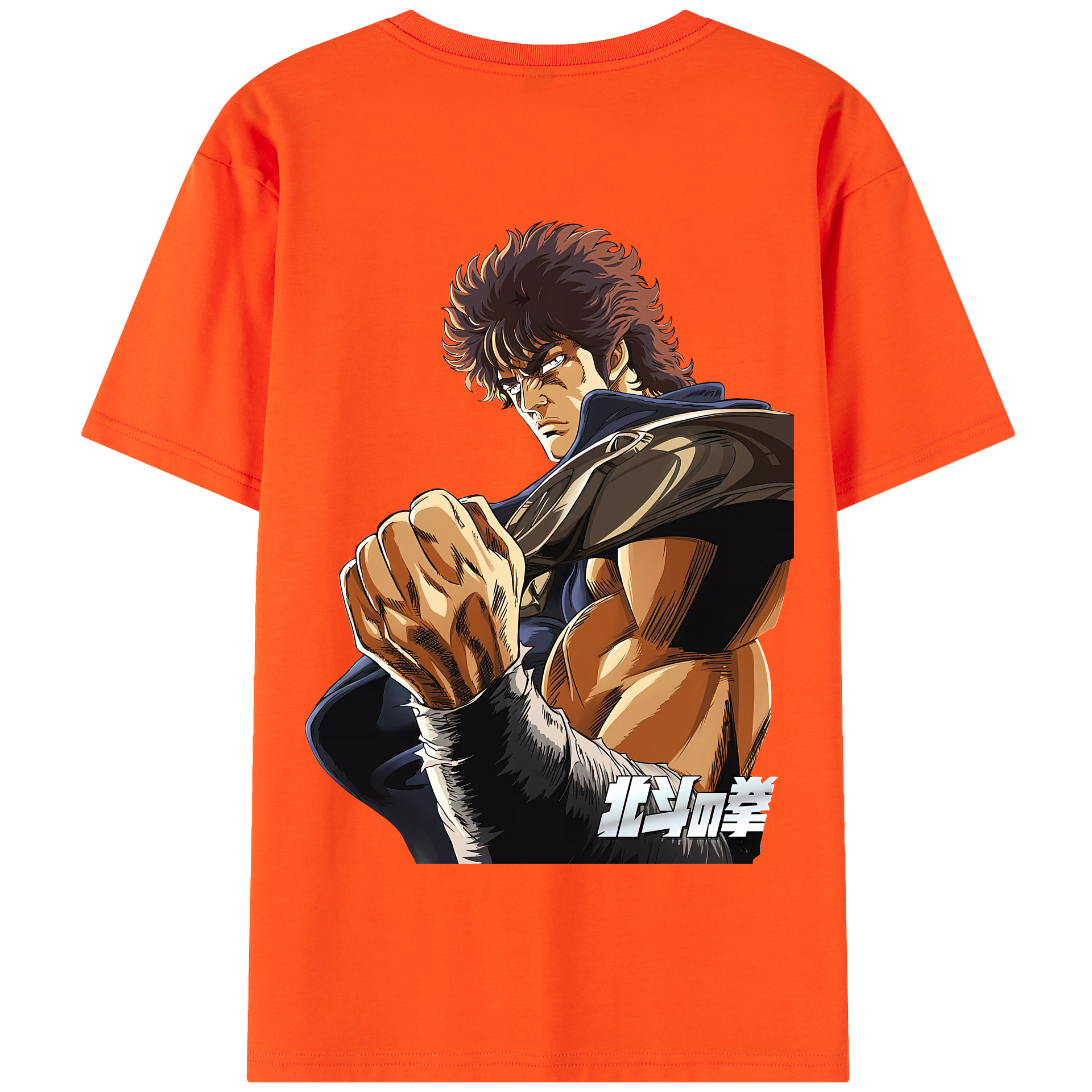 北斗の拳 Fist of the North Star 綿100％半袖Tシャツ（背面プリント）