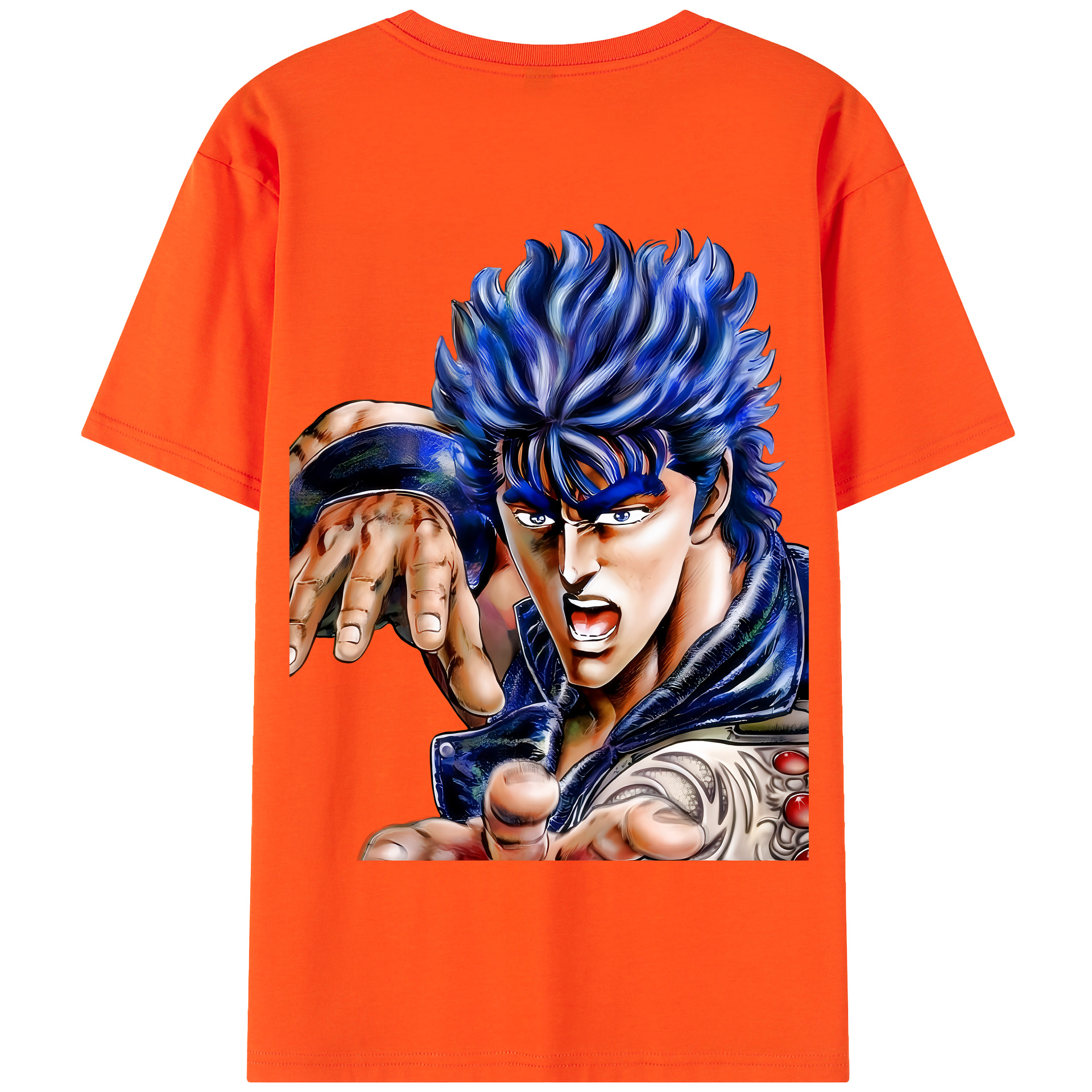（画像用） 北斗の拳 Fist of the North Star 綿100％半袖Tシャツ（背面プリント）