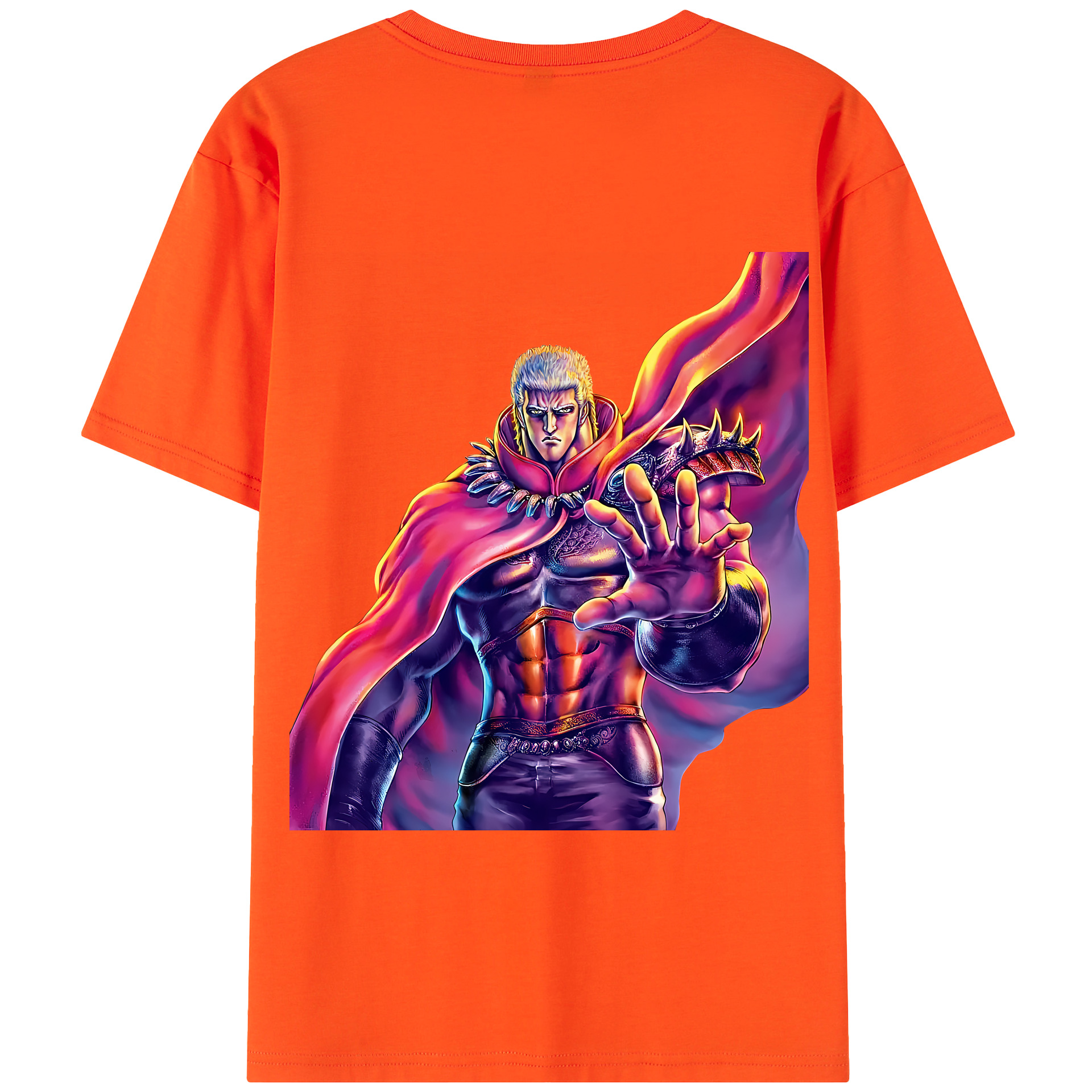 （画像用） 北斗の拳 Fist of the North Star 綿100％半袖Tシャツ（背面プリント）