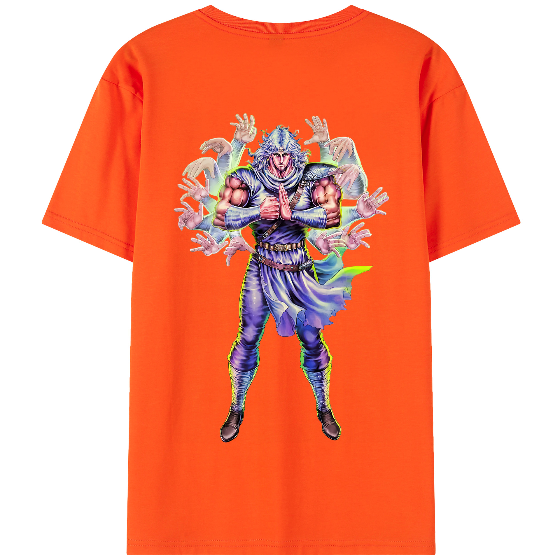 （画像用） 北斗の拳 Fist of the North Star 綿100％半袖Tシャツ（背面プリント）
