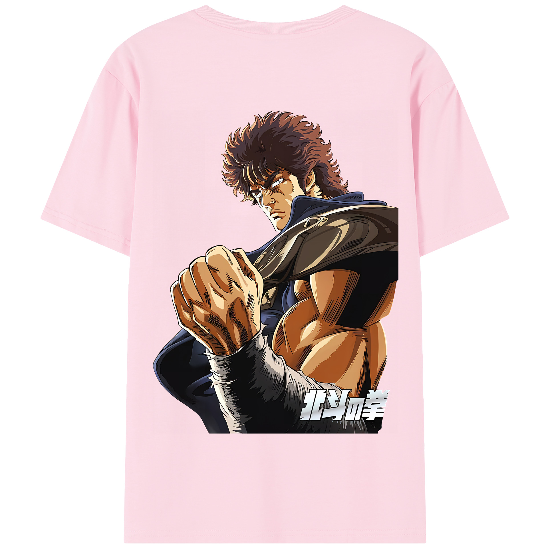 北斗の拳 Fist of the North Star 綿100％半袖Tシャツ（背面プリント）