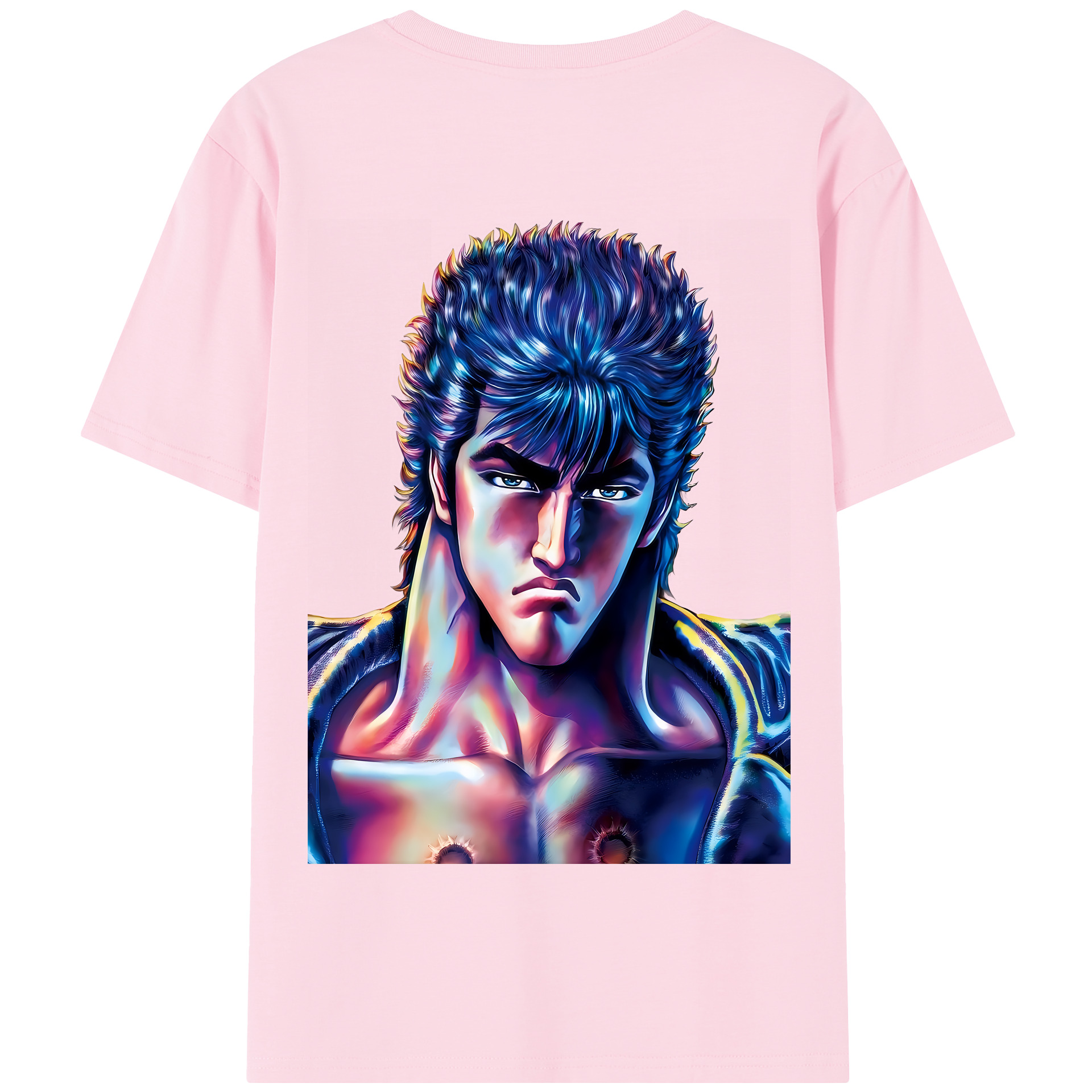 北斗の拳 Fist of the North Star 綿100％半袖Tシャツ（背面プリント）