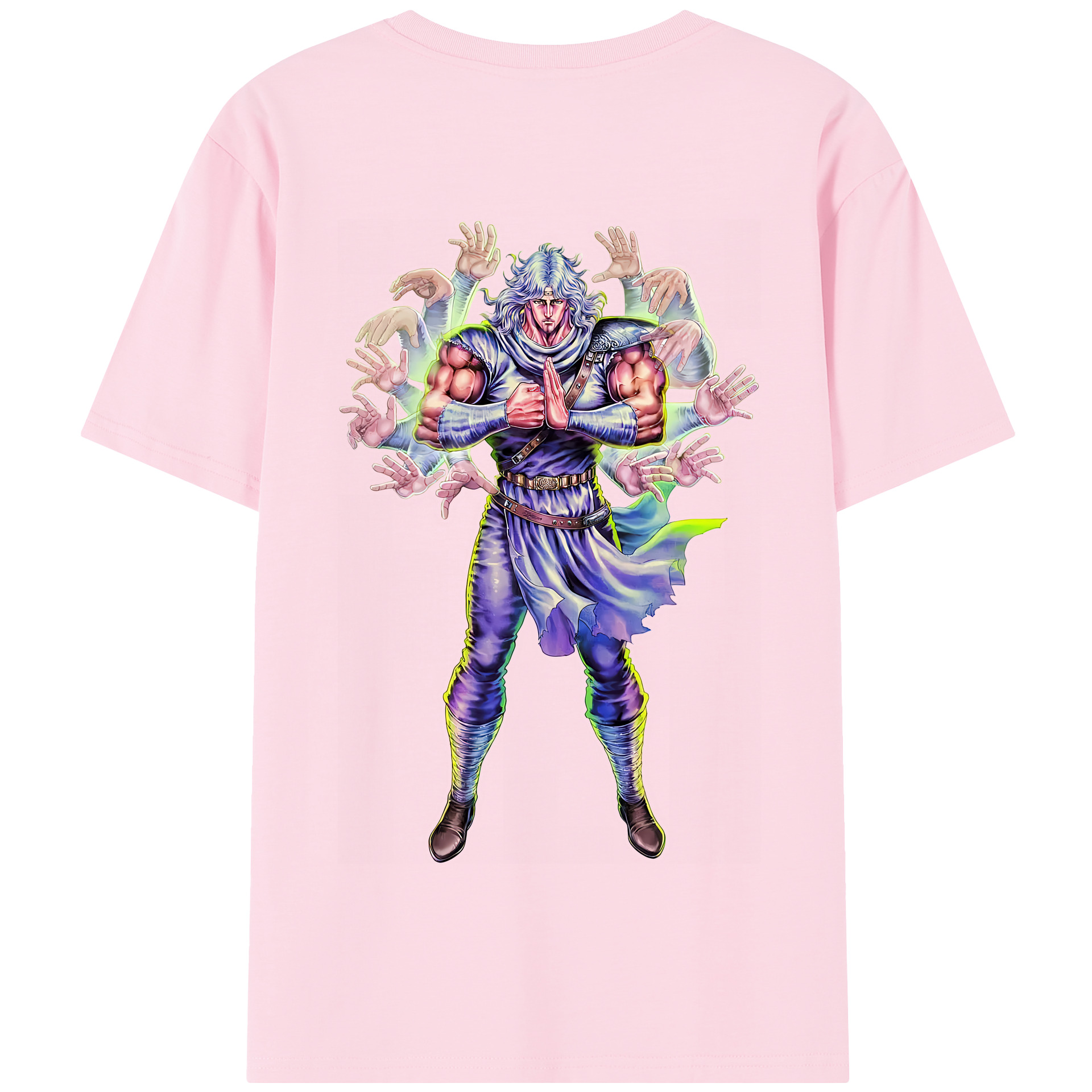 （画像用） 北斗の拳 Fist of the North Star 綿100％半袖Tシャツ（背面プリント）