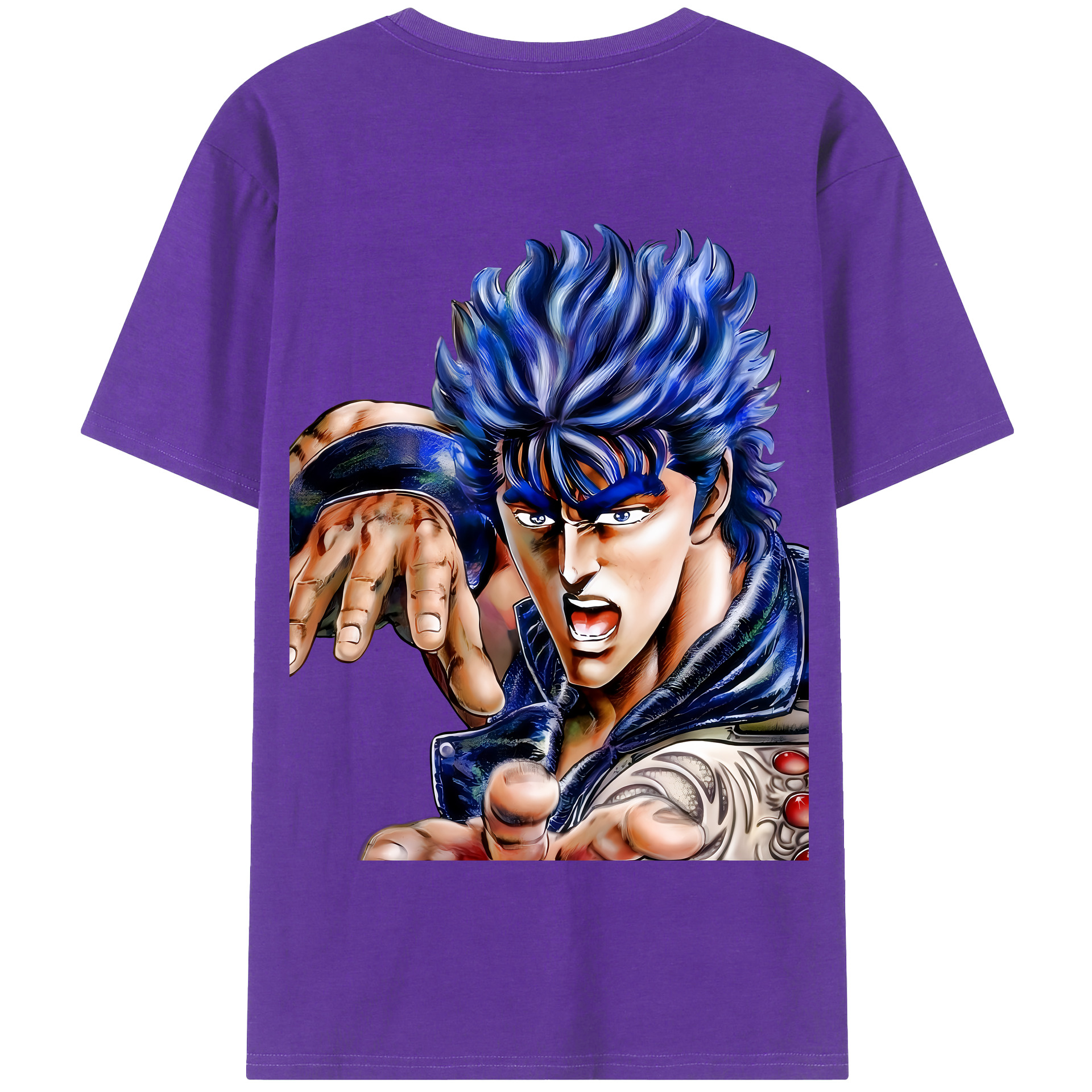 （画像用） 北斗の拳 Fist of the North Star 綿100％半袖Tシャツ（背面プリント）