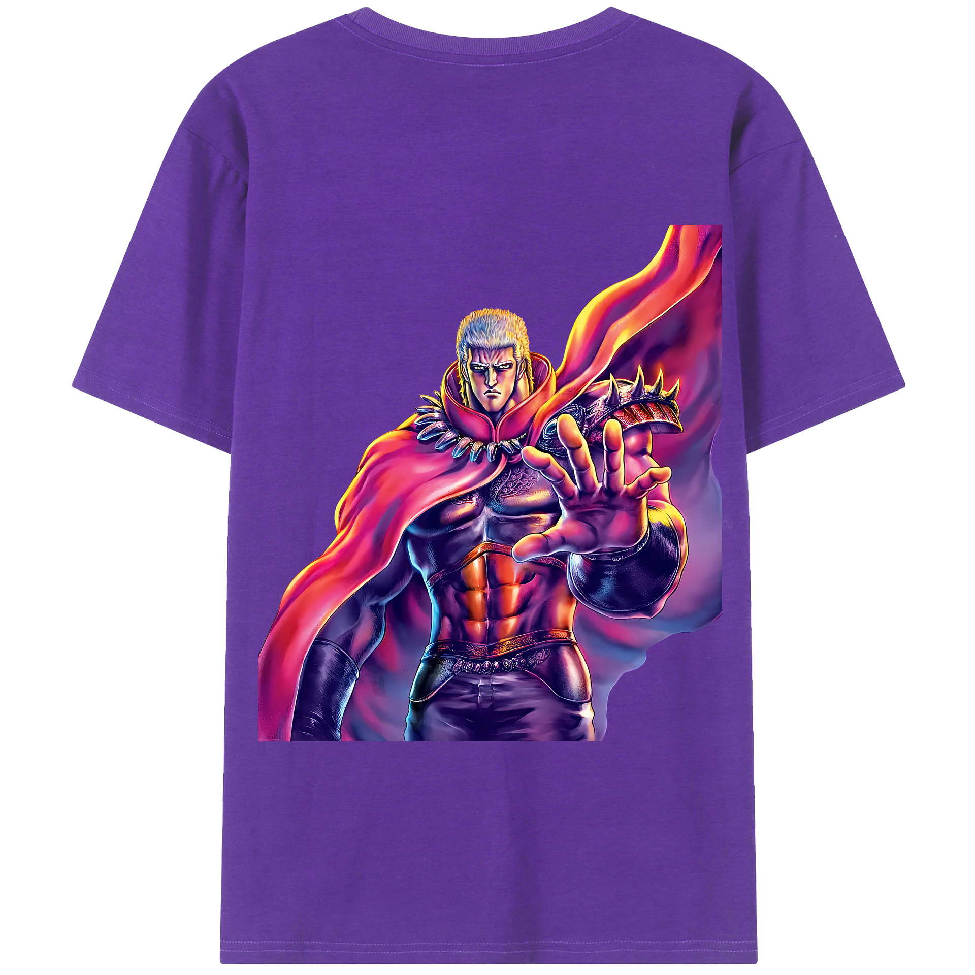 （画像用） 北斗の拳 Fist of the North Star 綿100％半袖Tシャツ（背面プリント）