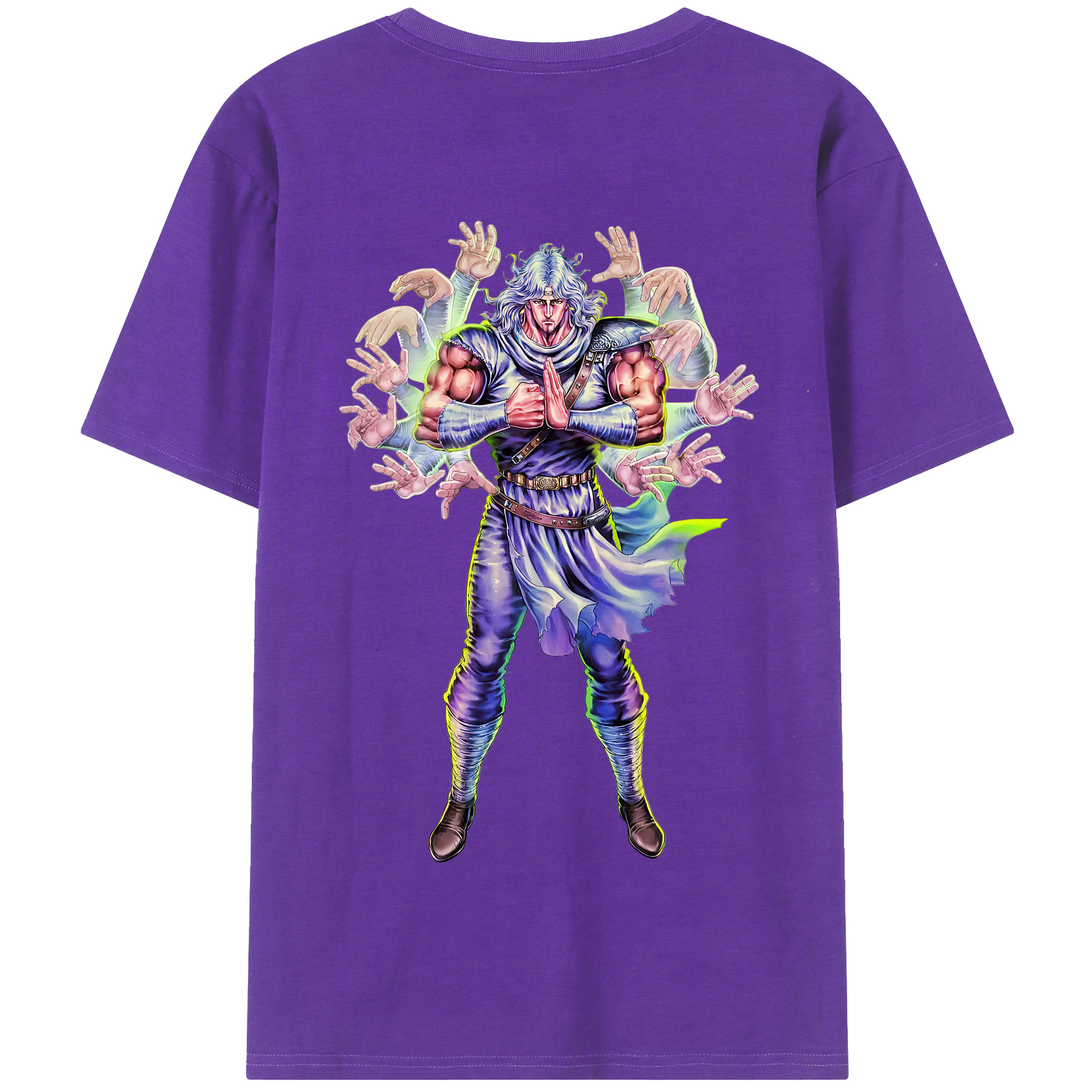 （画像用） 北斗の拳 Fist of the North Star 綿100％半袖Tシャツ（背面プリント）