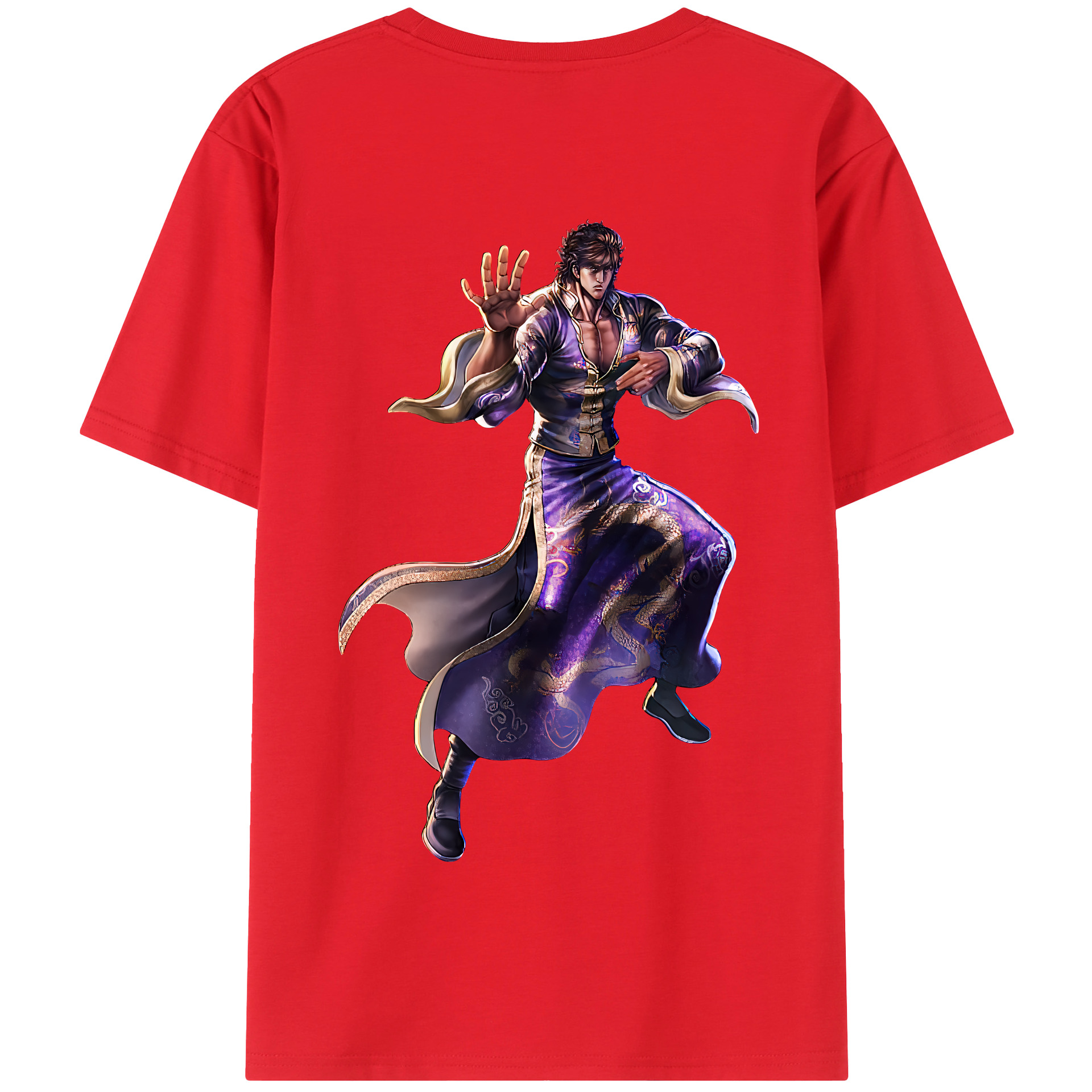 （画像用） 北斗の拳 Fist of the North Star 綿100％半袖Tシャツ（背面プリント）