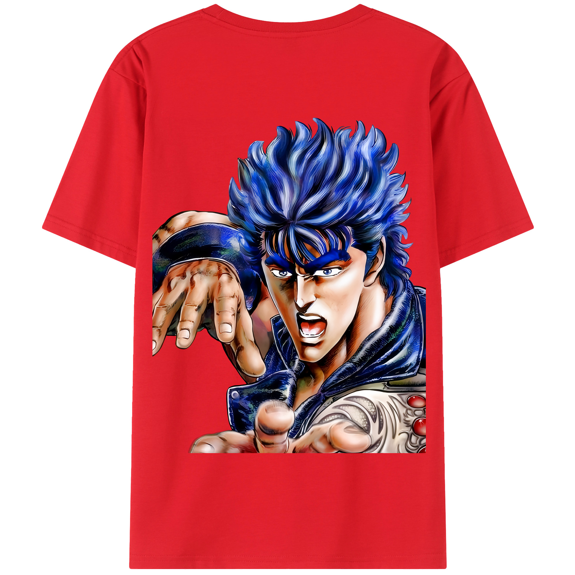 （画像用） 北斗の拳 Fist of the North Star 綿100％半袖Tシャツ（背面プリント）