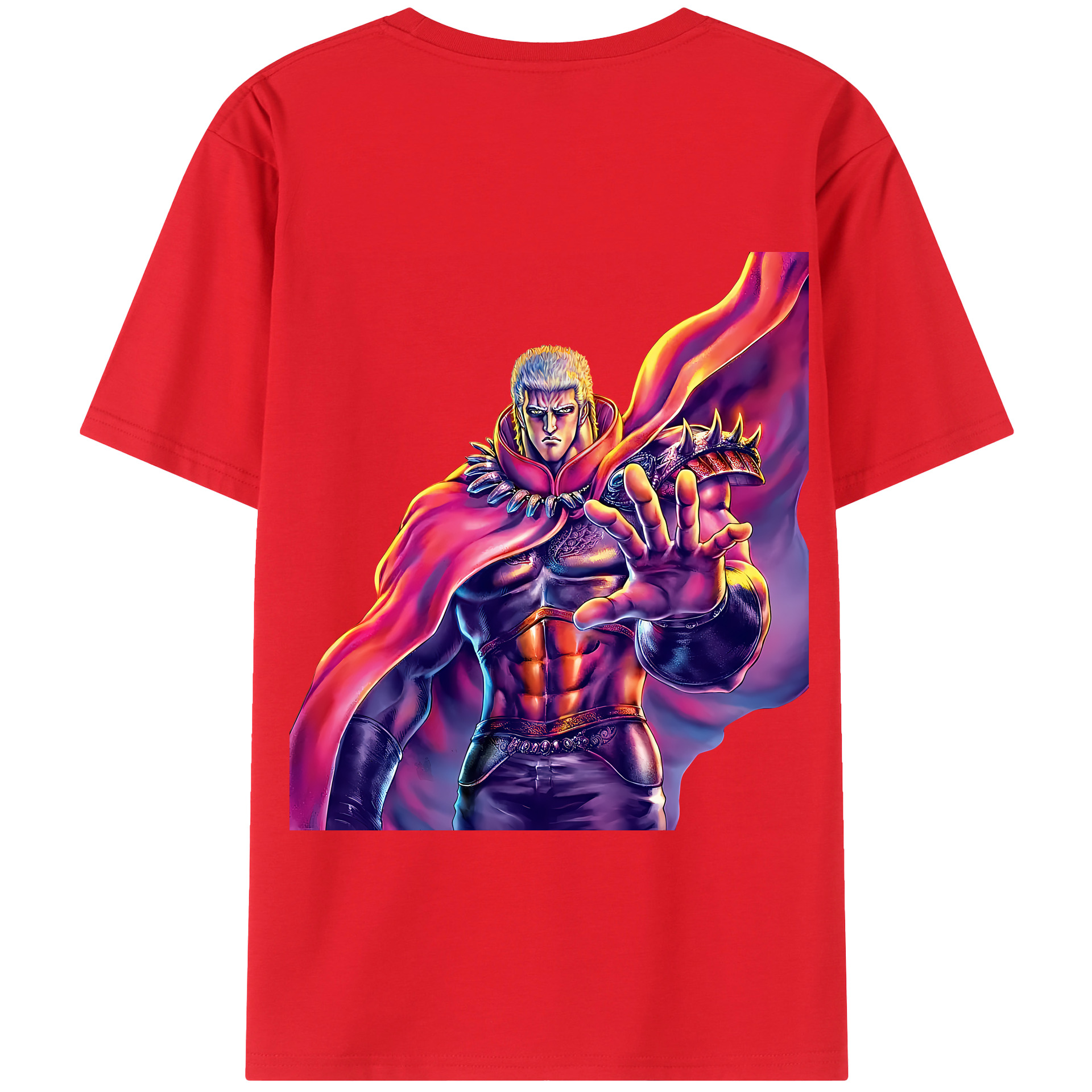 （画像用） 北斗の拳 Fist of the North Star 綿100％半袖Tシャツ（背面プリント）