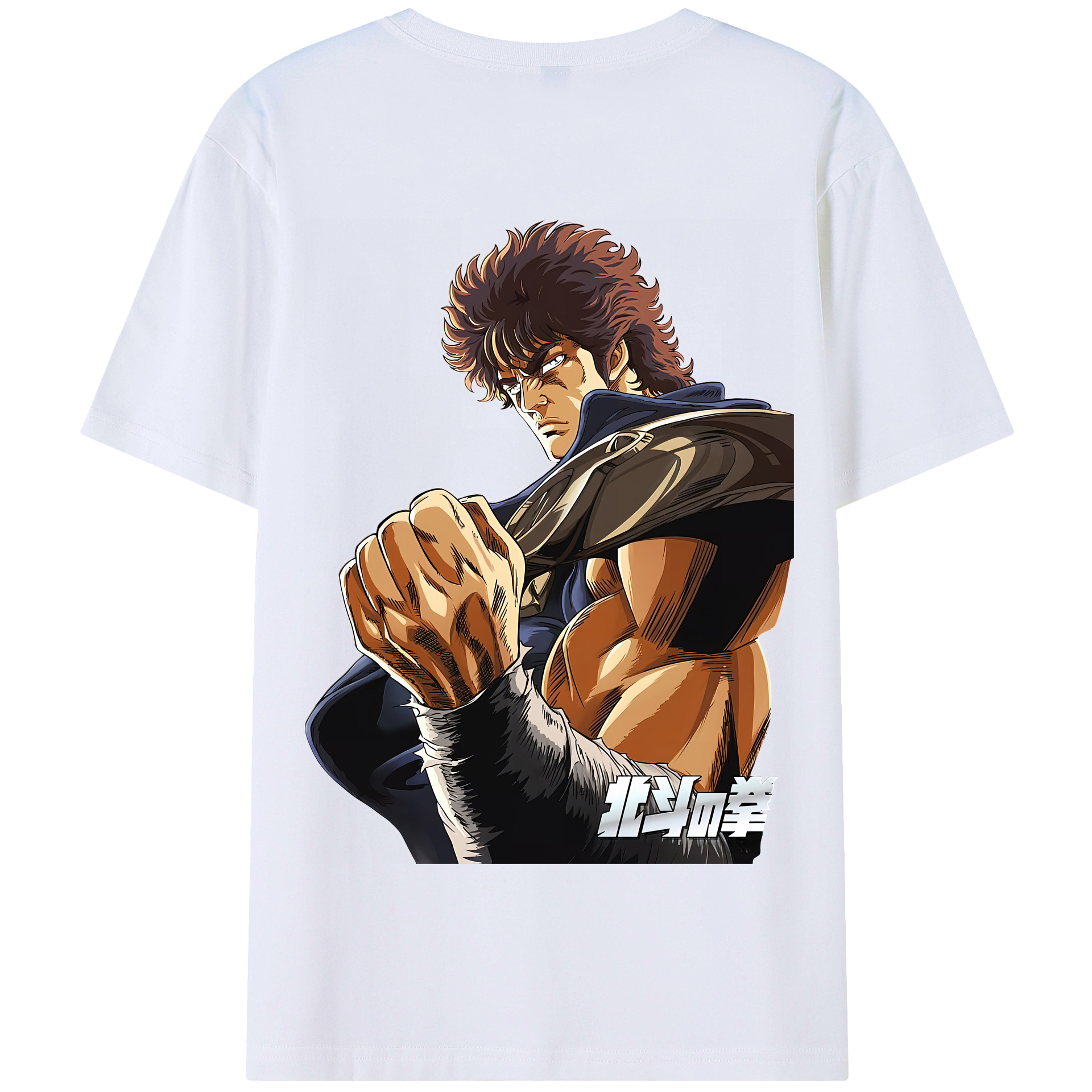 （画像用） 北斗の拳 Fist of the North Star 綿100％半袖Tシャツ（背面プリント）