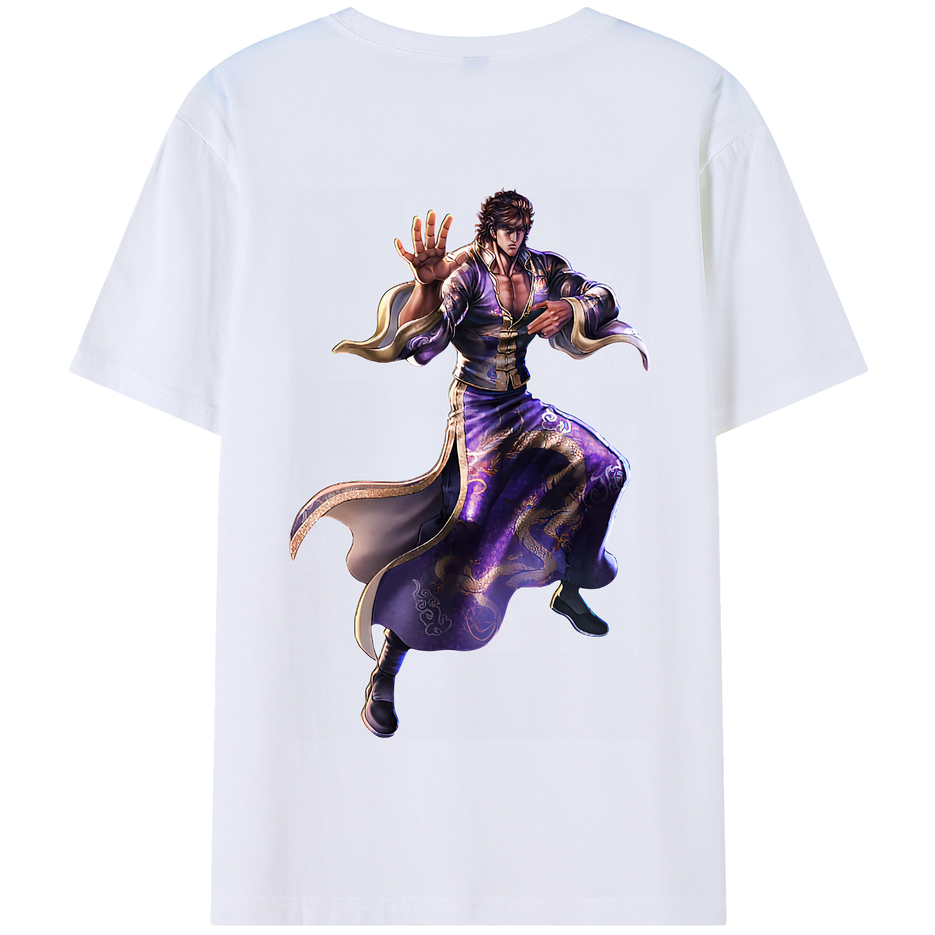 （画像用） 北斗の拳 Fist of the North Star 綿100％半袖Tシャツ（背面プリント）
