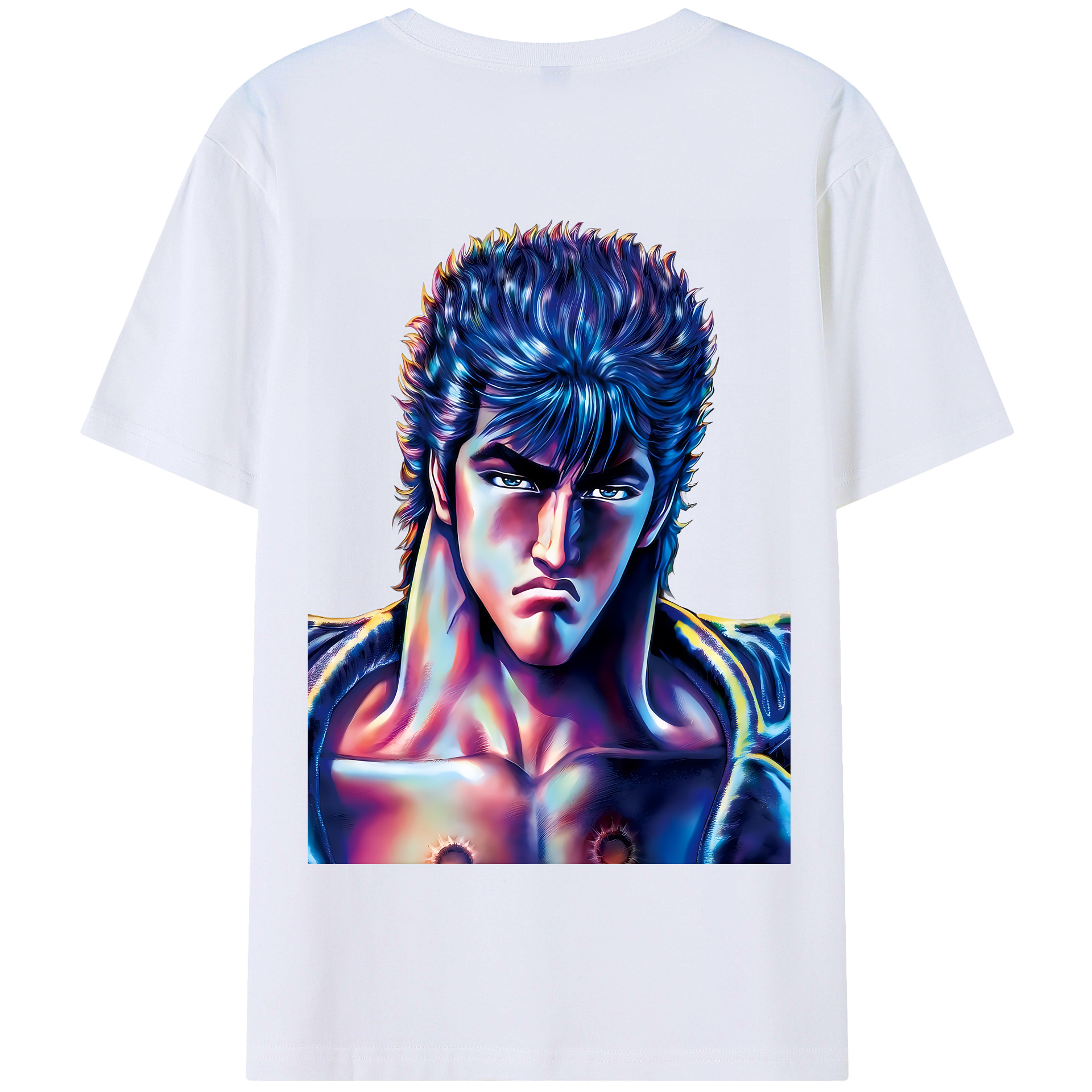 （画像用） 北斗の拳 Fist of the North Star 綿100％半袖Tシャツ（背面プリント）