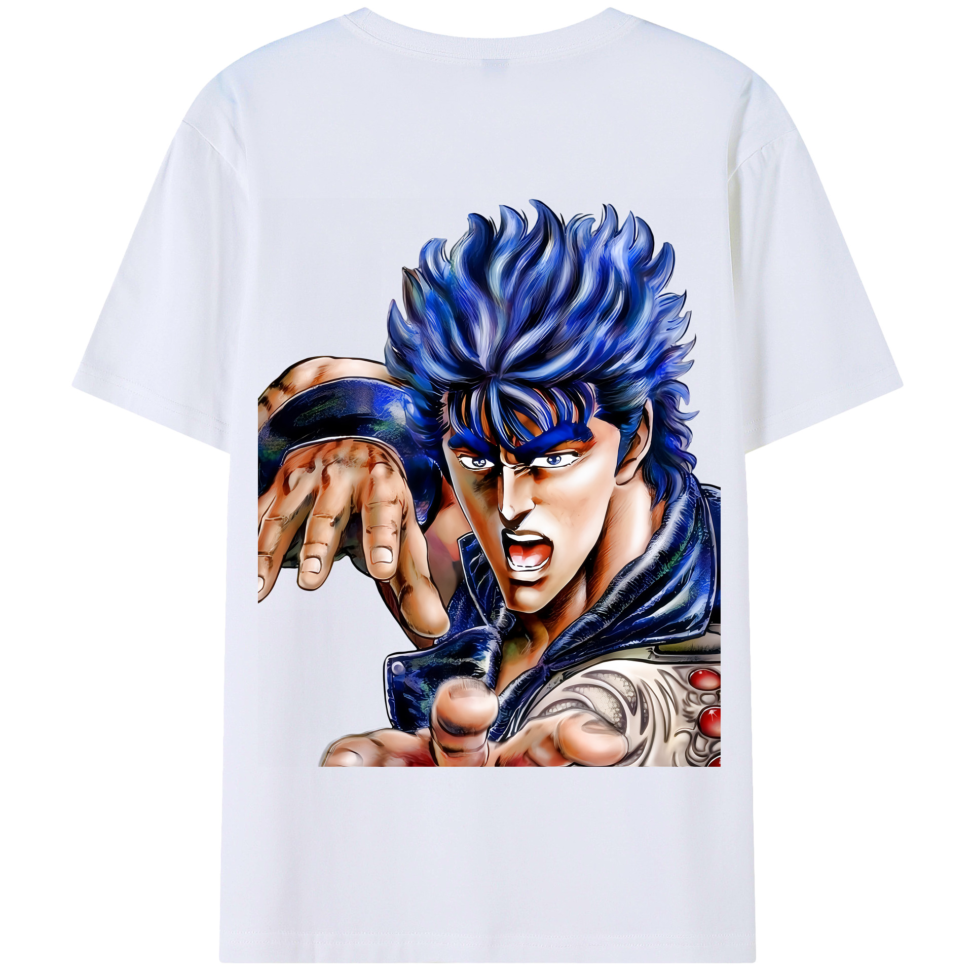 （画像用） 北斗の拳 Fist of the North Star 綿100％半袖Tシャツ（背面プリント）