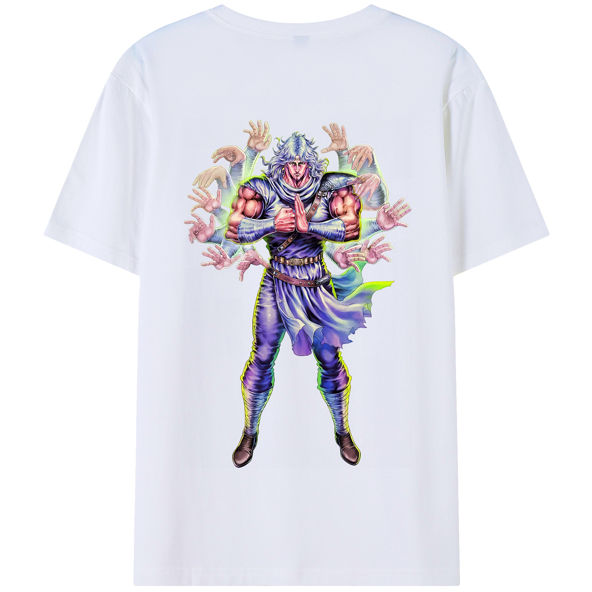 （画像用） 北斗の拳 Fist of the North Star 綿100％半袖Tシャツ（背面プリント）
