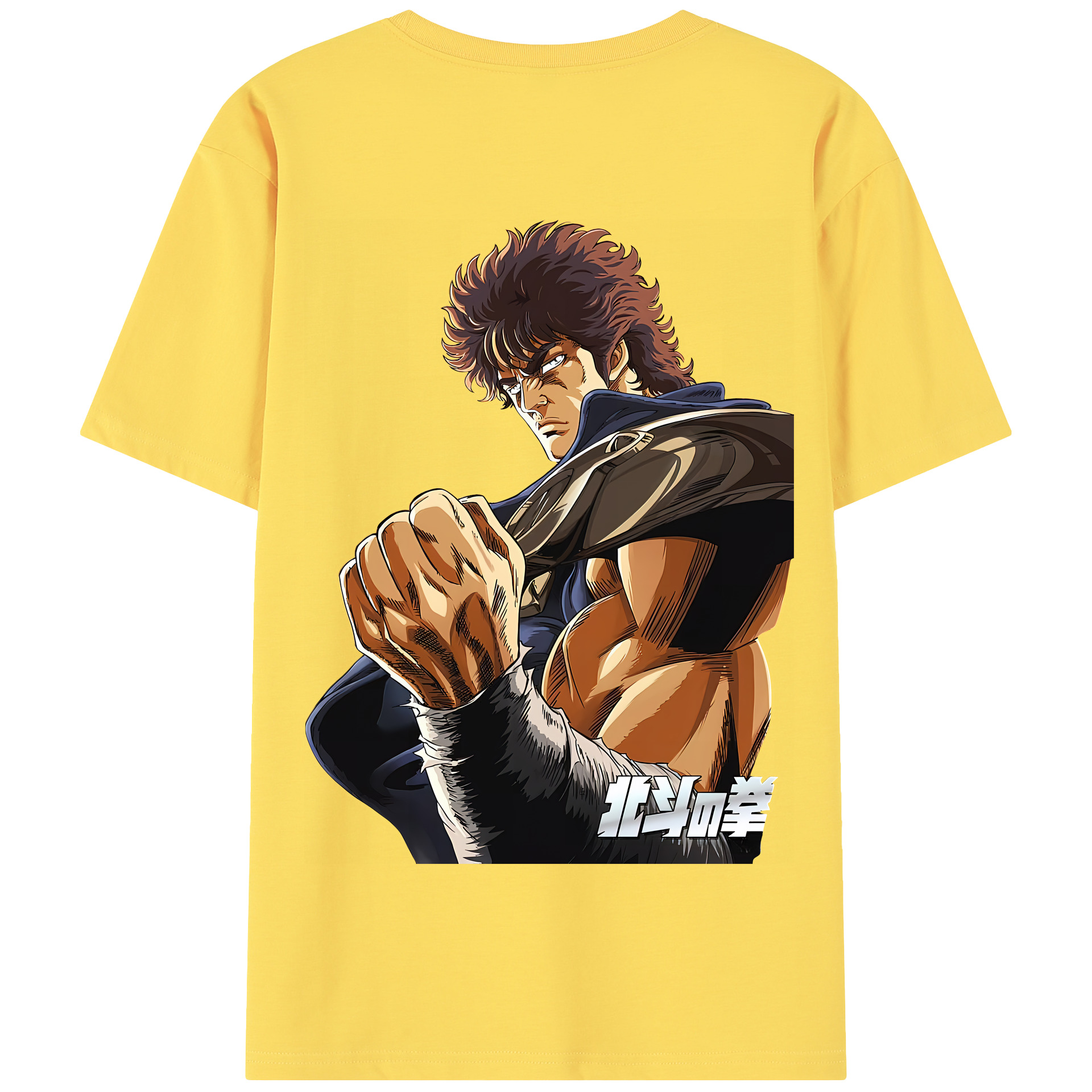 北斗の拳 Fist of the North Star 綿100％半袖Tシャツ（背面プリント）