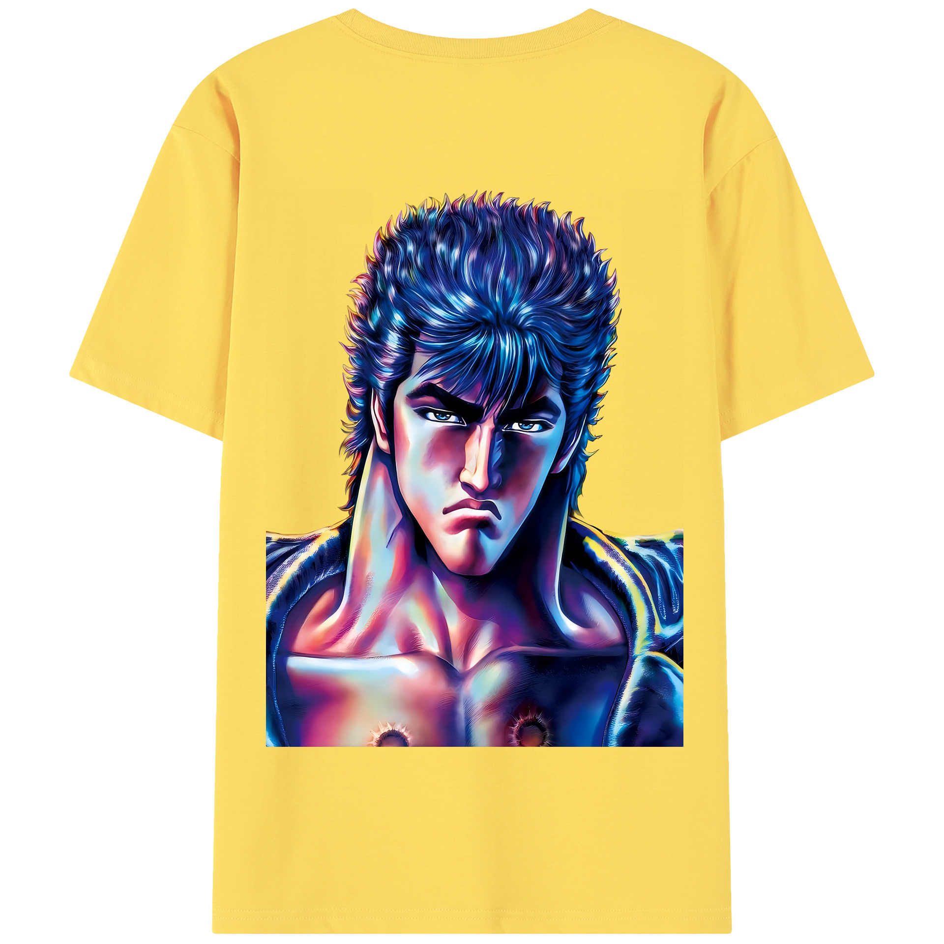 北斗の拳 Fist of the North Star 綿100％半袖Tシャツ（背面プリント）