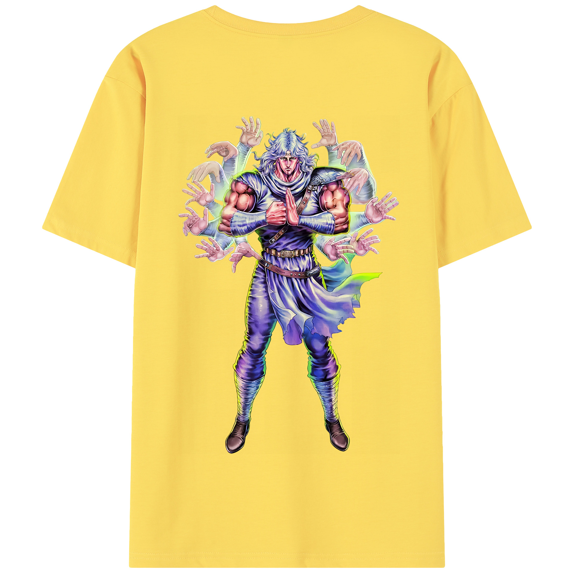 （画像用） 北斗の拳 Fist of the North Star 綿100％半袖Tシャツ（背面プリント）