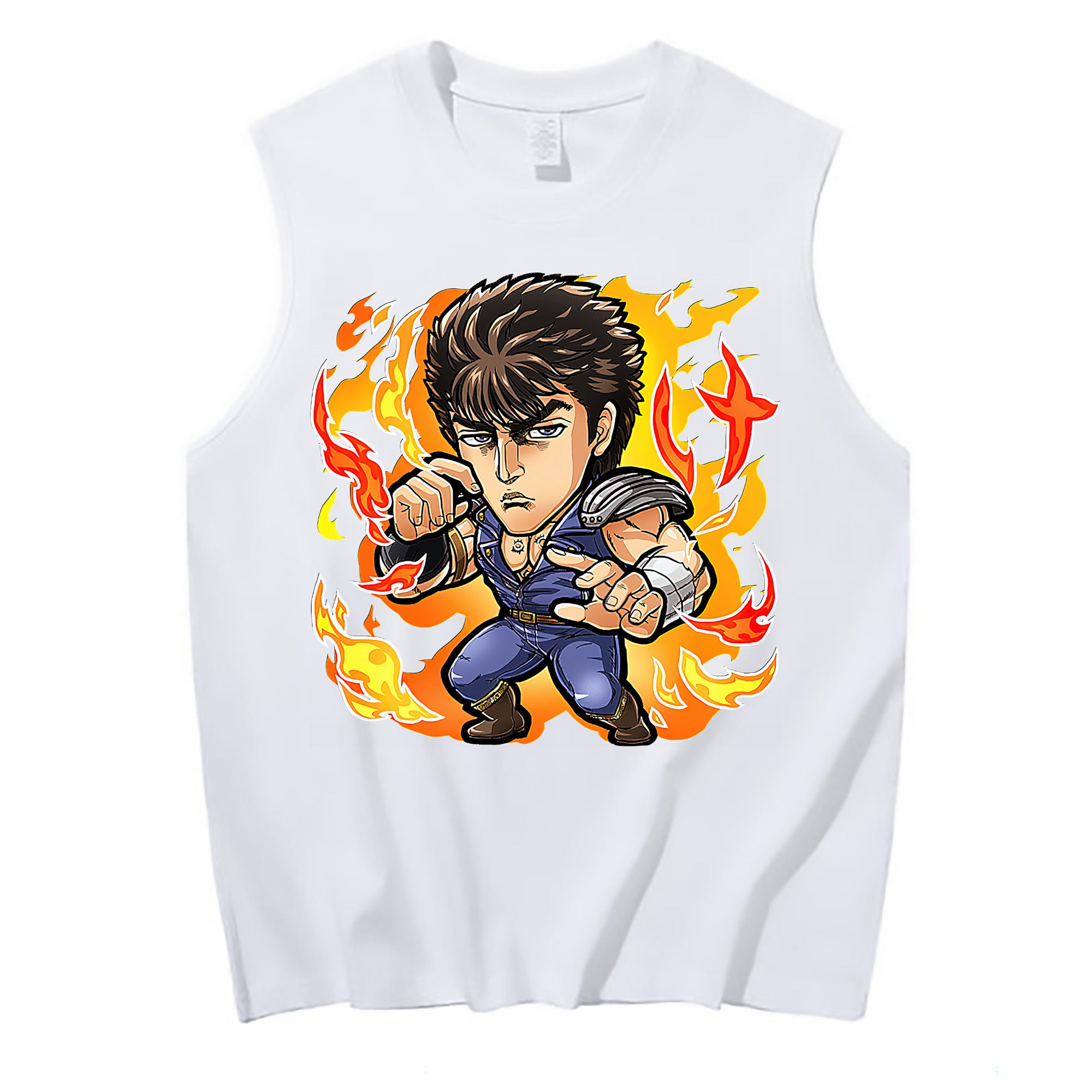 （画像用） 北斗の拳 Fist of the North Star コットン100％タンクトップ（フロントプリント）