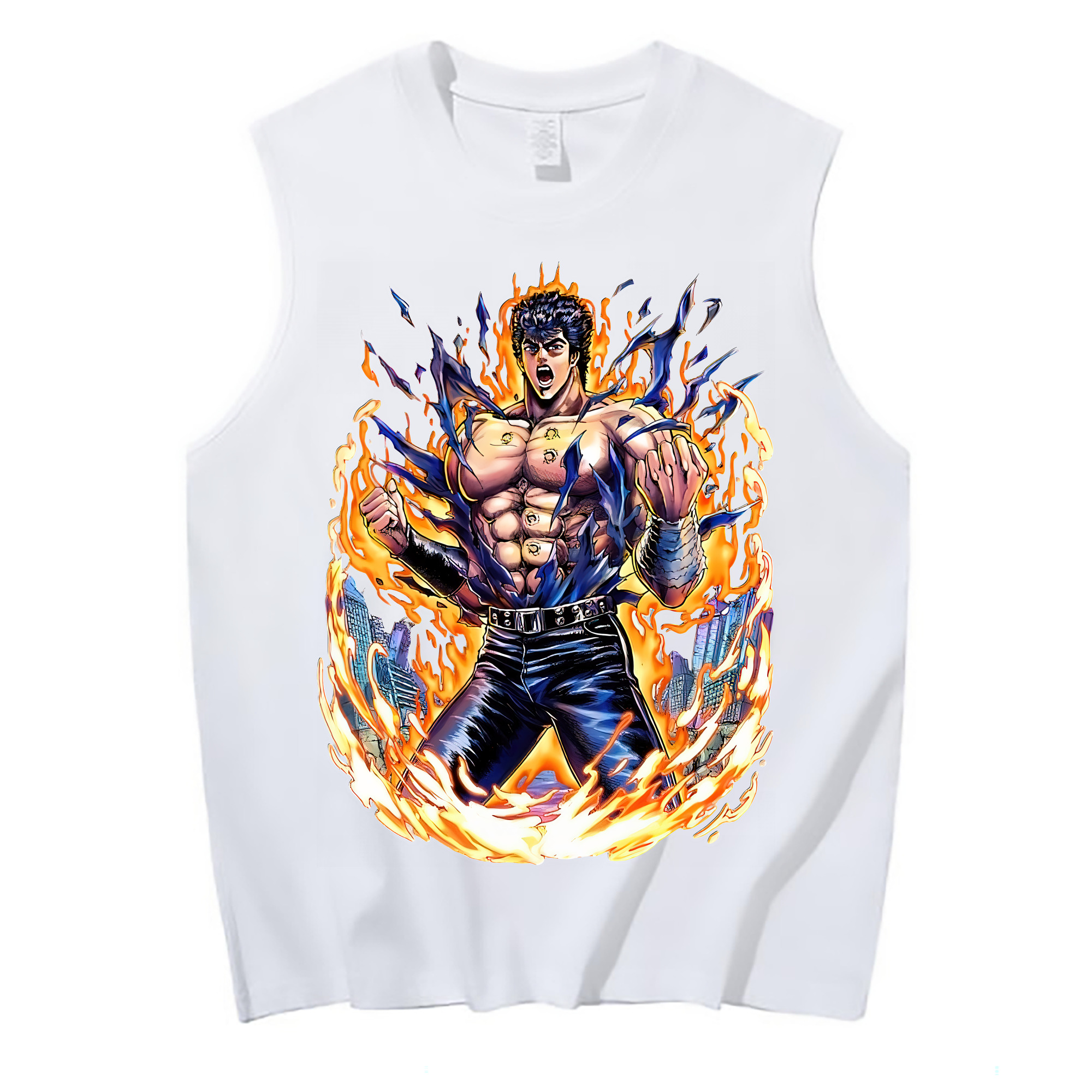 （画像用） 北斗の拳 Fist of the North Star コットン100％タンクトップ（フロントプリント）